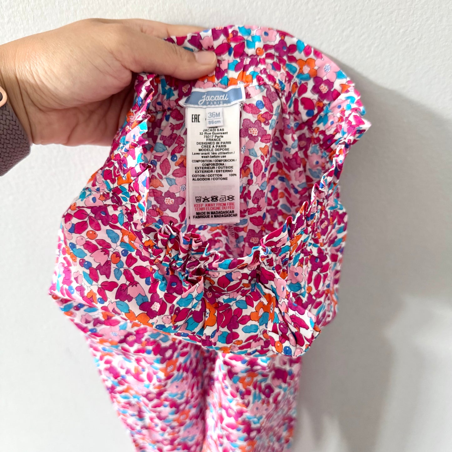 Jacadi / Floral print cotton pants / 36M