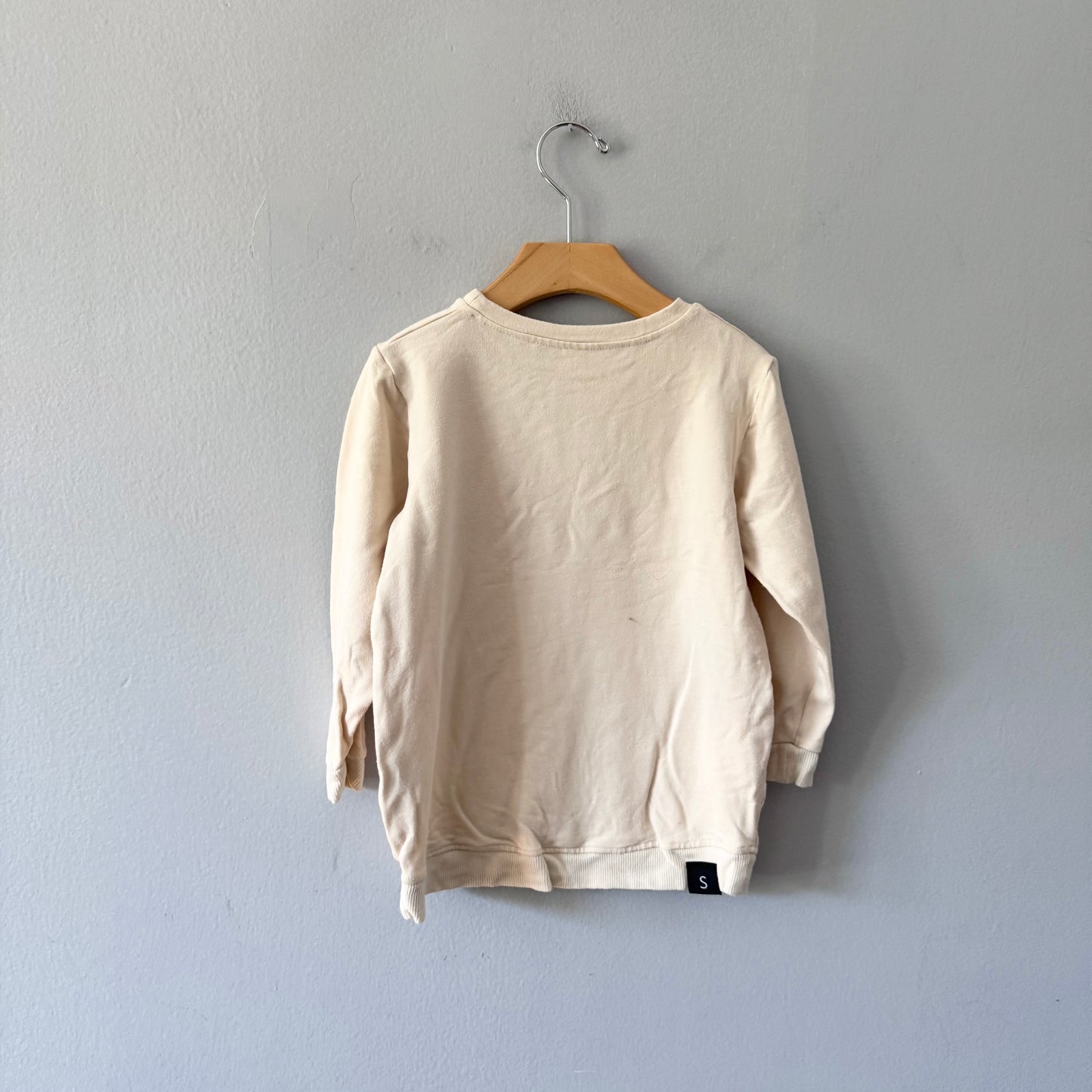Stilly Handmade / White crew top / 4Y