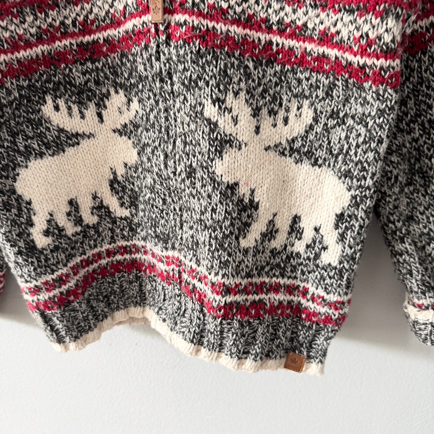 Canadiana / Knit zip up jacket / 5-6Y