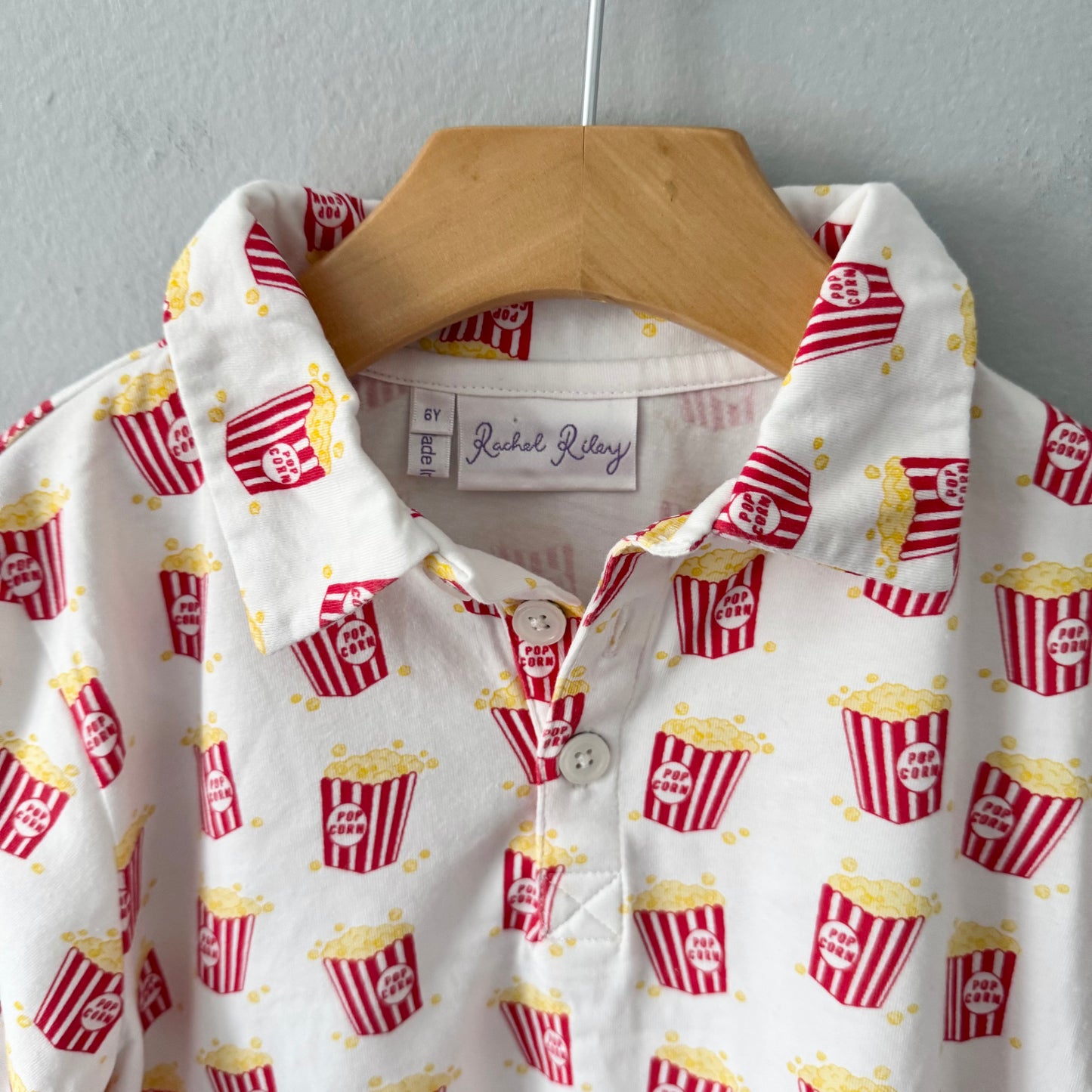Rachel Riley / Pop corn shirt / 6Y(Fits 4-5Y)