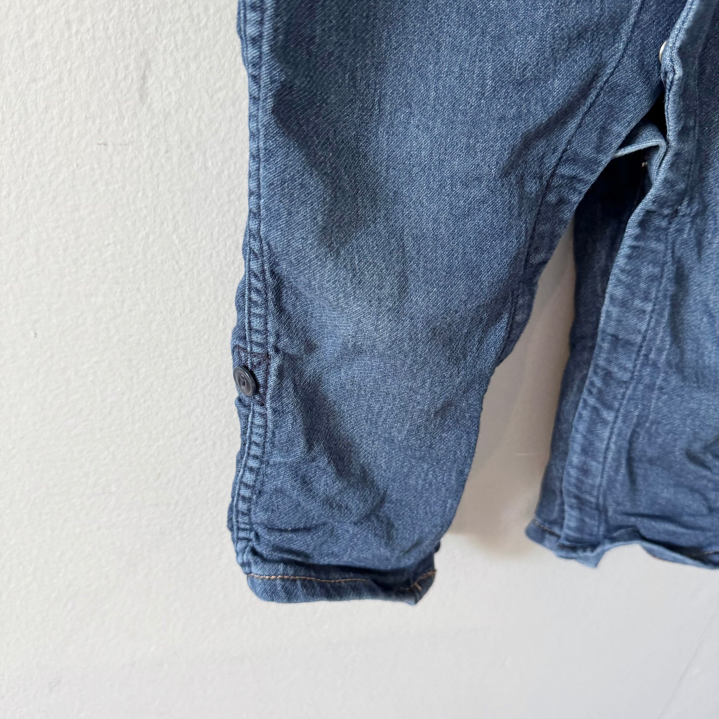 Gap / Denim shirt romper / 18-24M