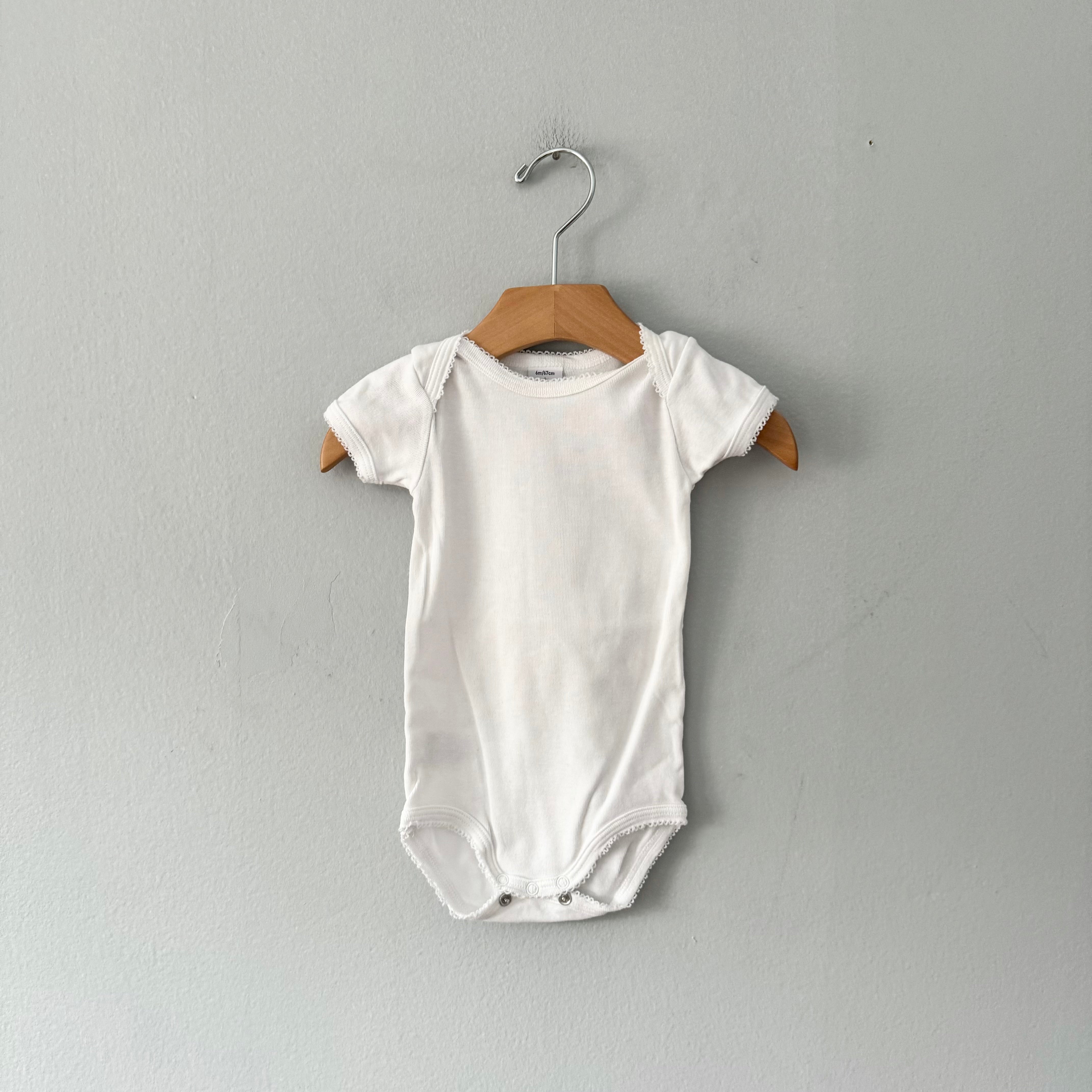 Petit Bateau / White onesie / 6M – tetote kidswear