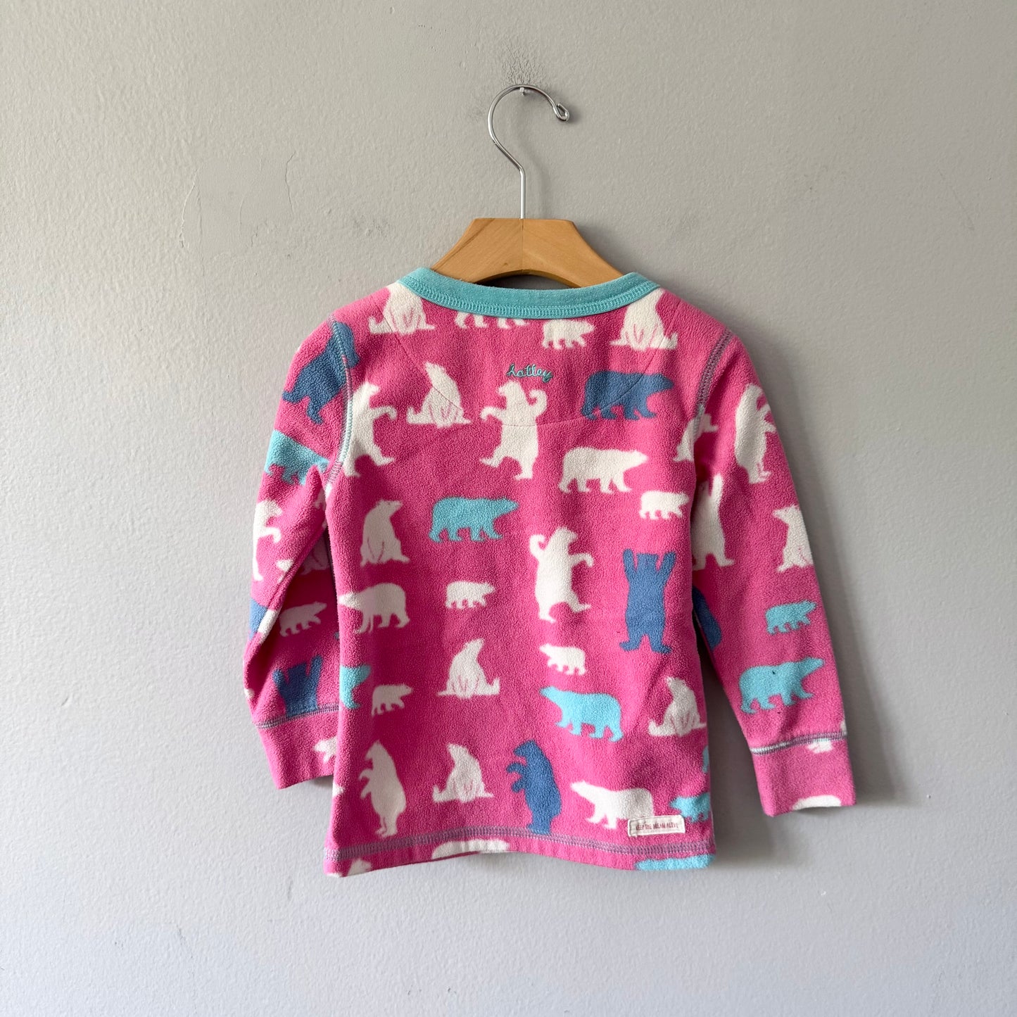 Hatley / Pink x bear fleece top / 3Y