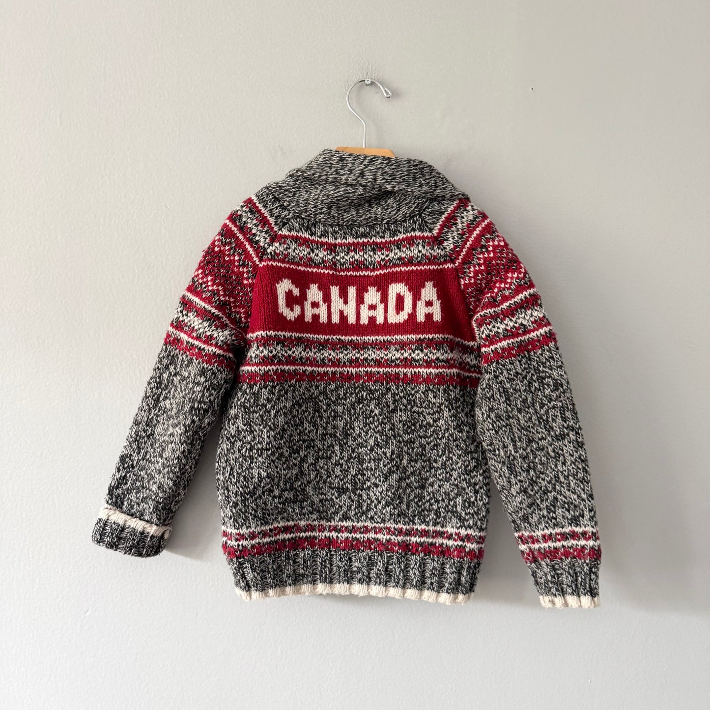 Canadiana / Knit zip up jacket / 5-6Y