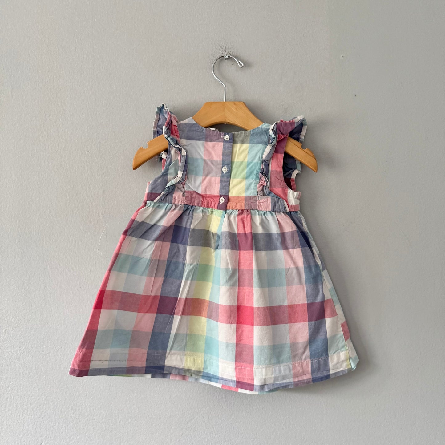 Gap / Checked ruffle tank dress / 18-24M