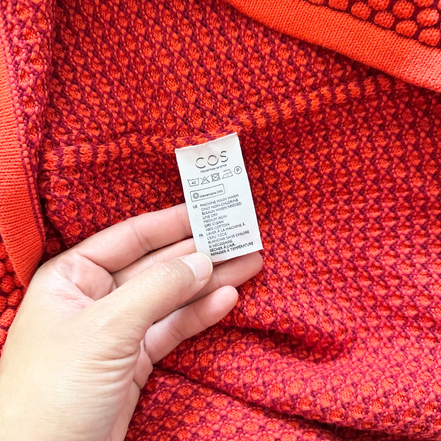 COS / Orange x red knit dress / Women L