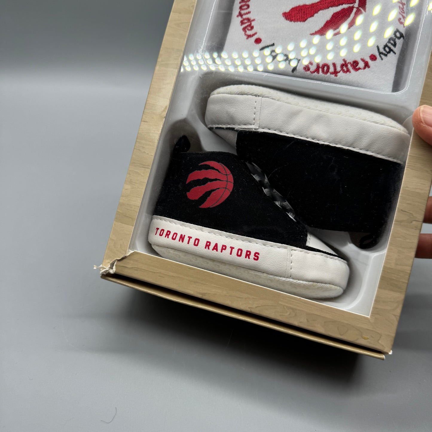 NBA Crib Shoes and Bib / Newborn - New with box
