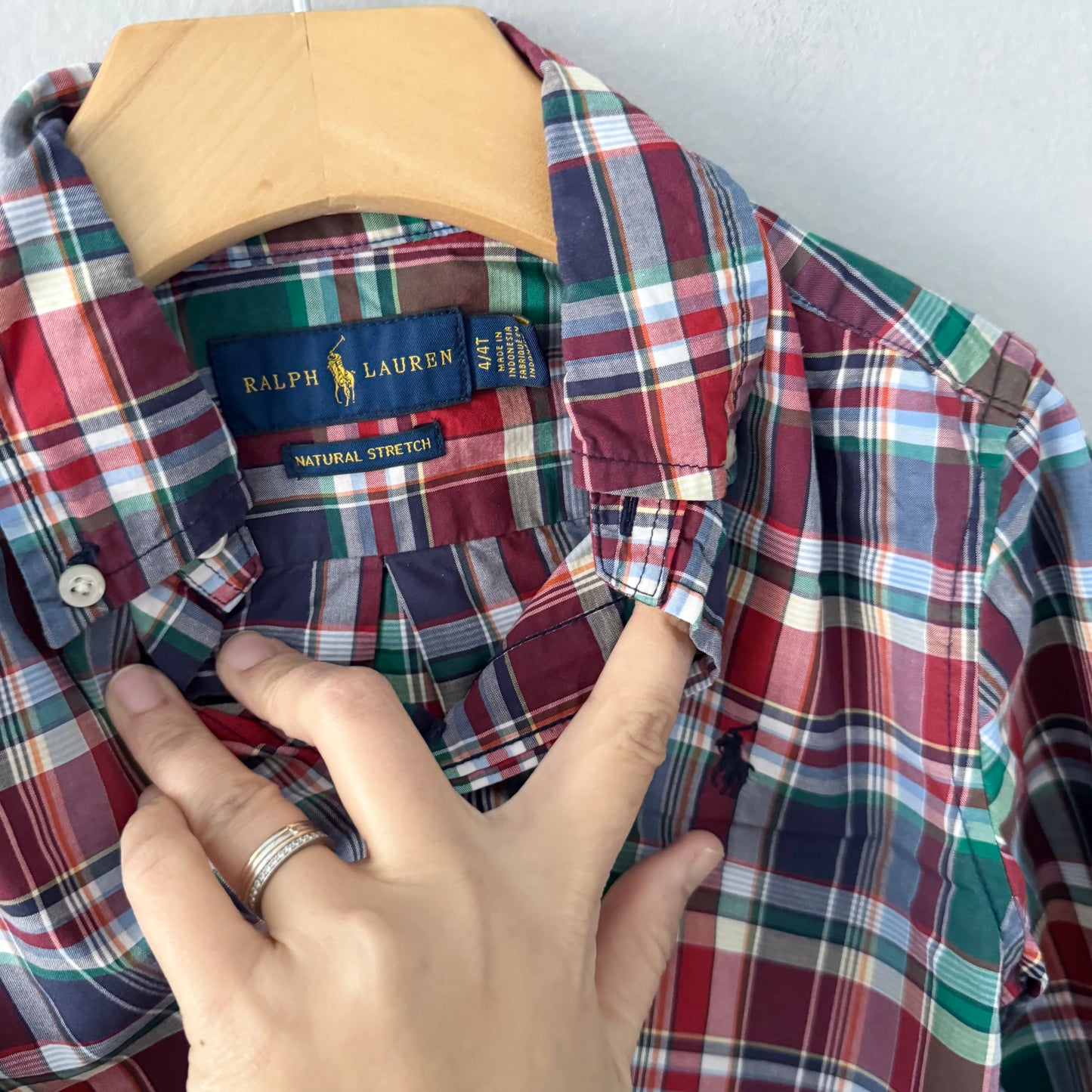 Polo Ralph Lauren / plaid dress shirt / 4Y