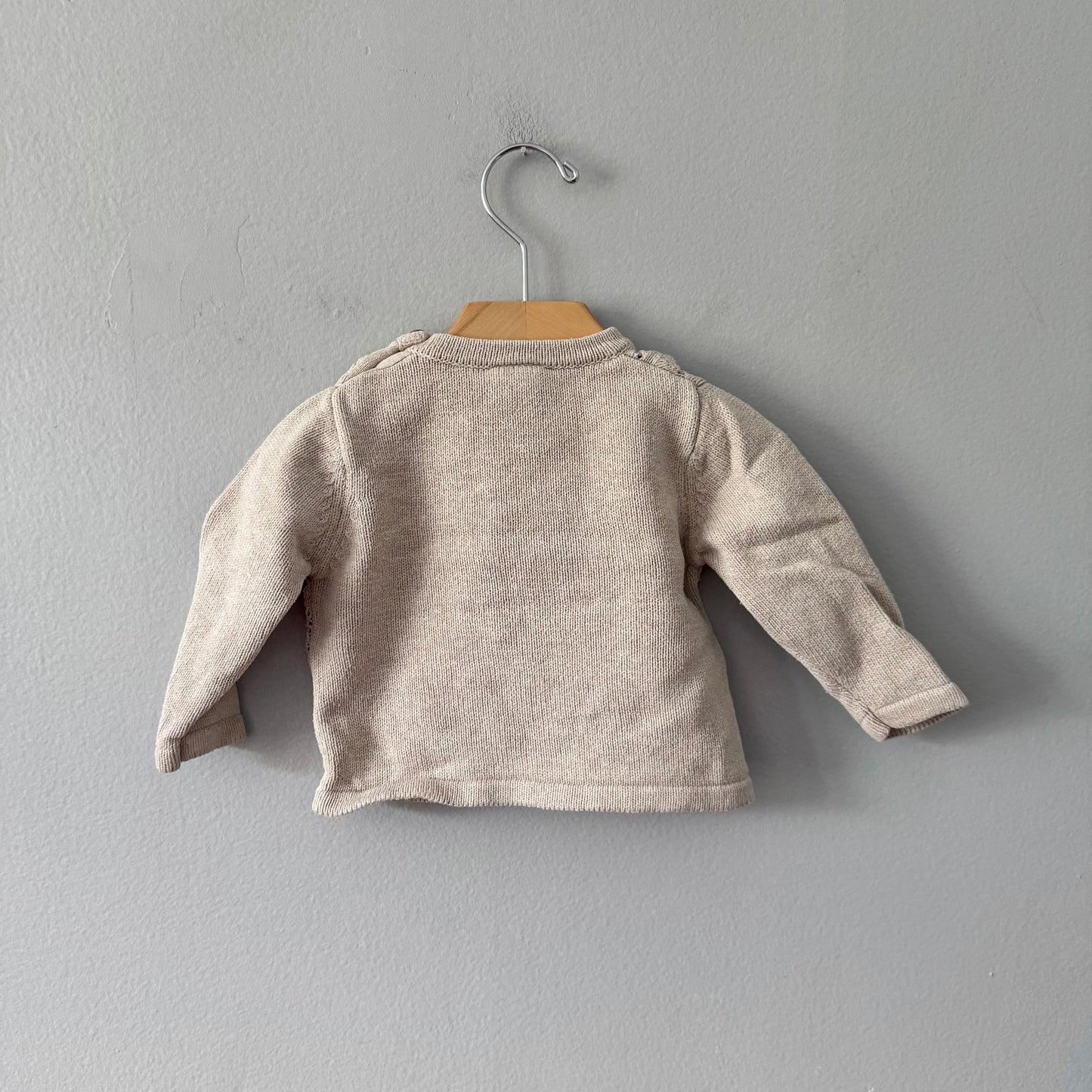 Alana / Organic cotton knit pullover / 3-6M