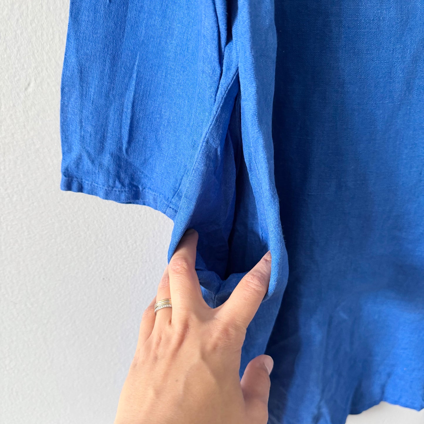 Linen Stitch Store / Blue linen dress / Women