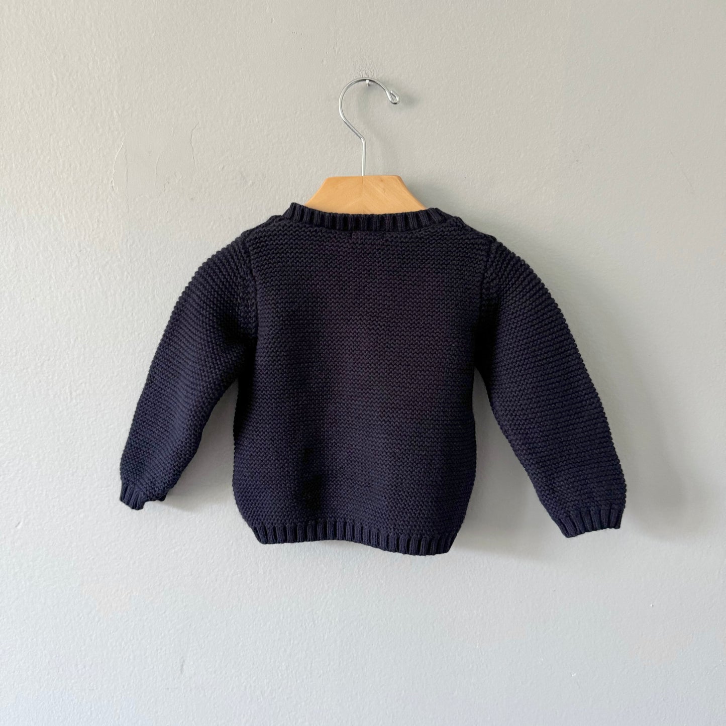 Bout' Chou / Navy cotton & wool jacket / 12M