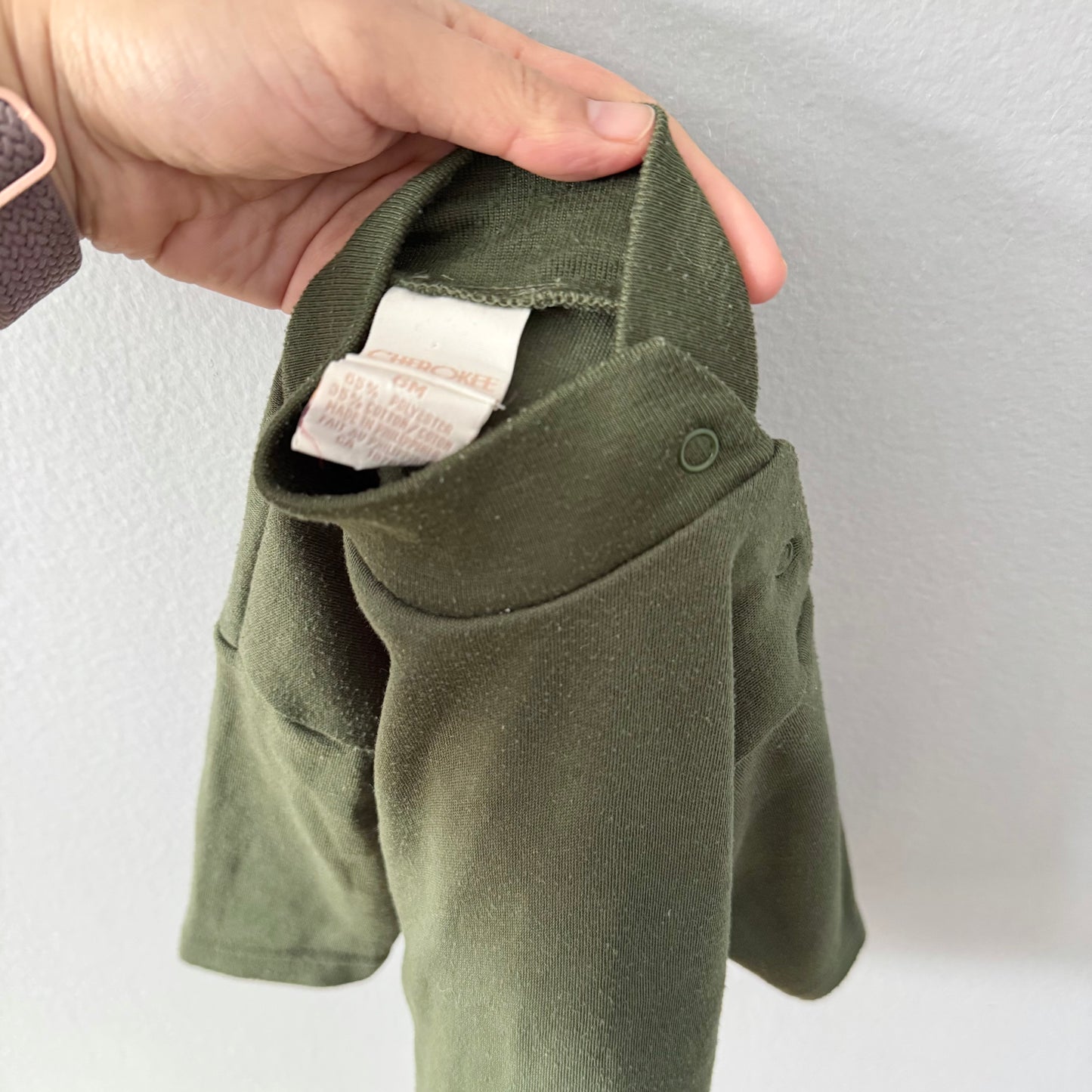Cherokee Baby / Khaki high neck top / 6M
