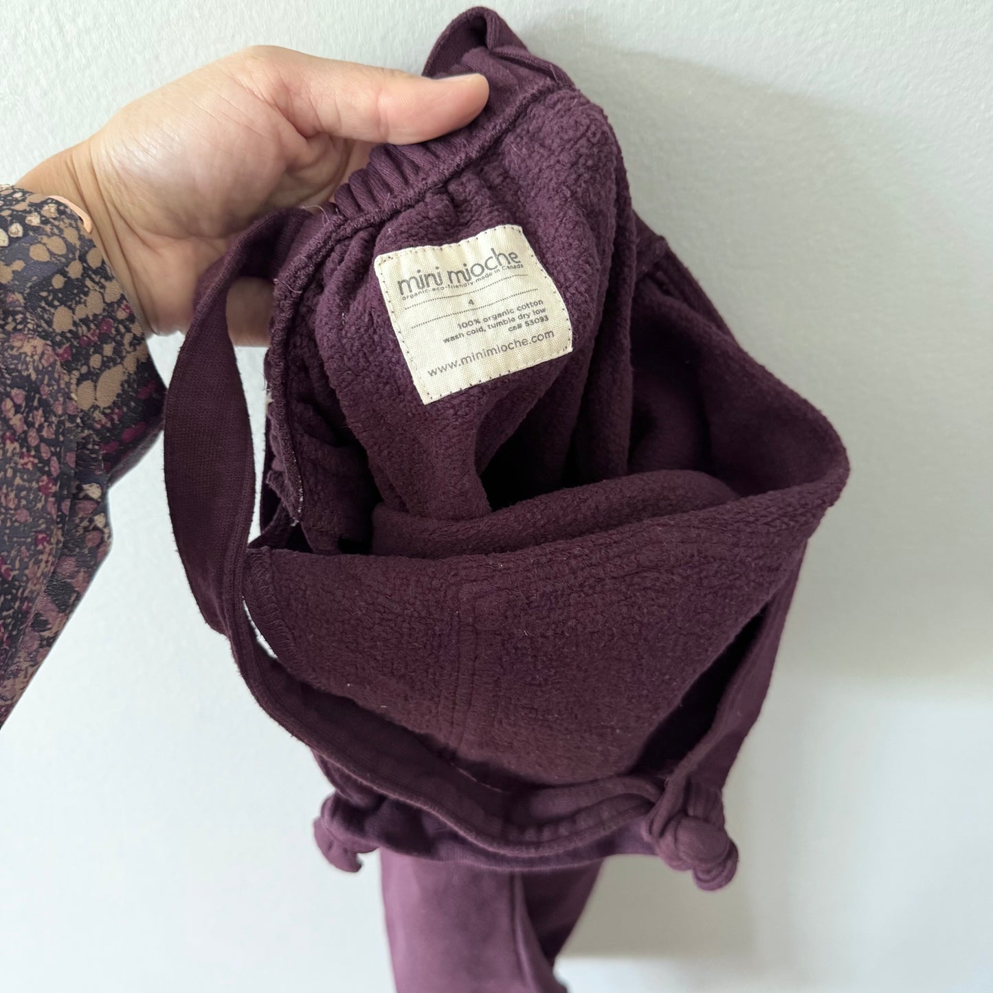 Mini mioche / Dark purple crew overall / 4Y