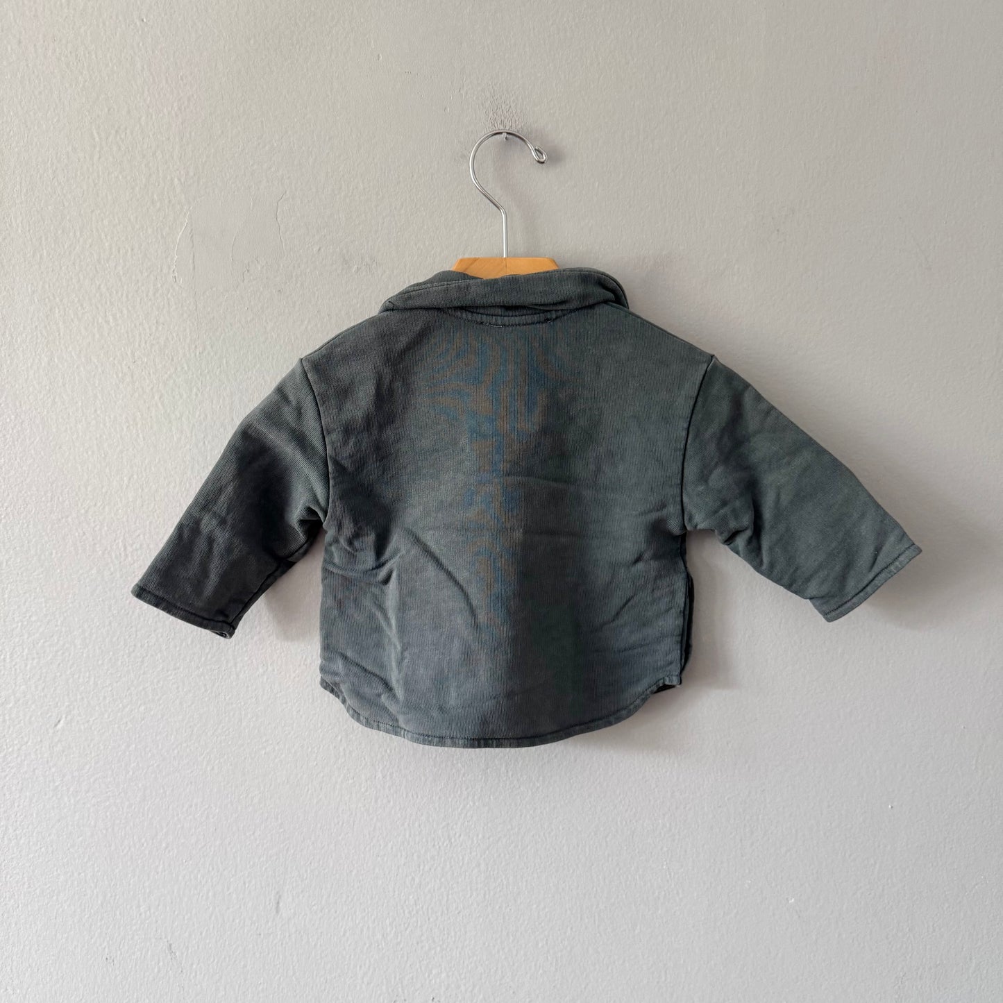 Zara / Smokey dark green crew jacket / 3-6M