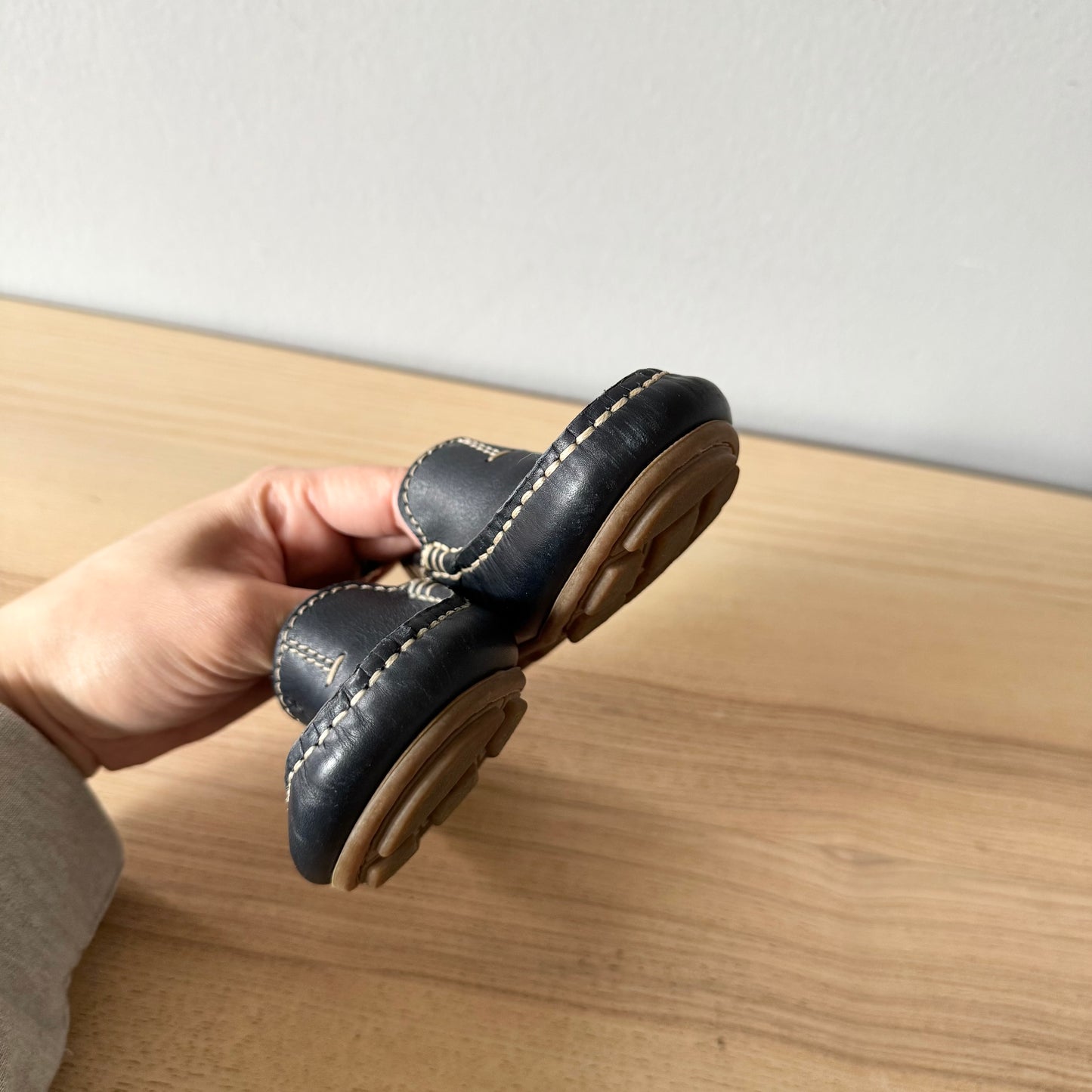 Jacadi / Navy leather shoes / EU26(US9)