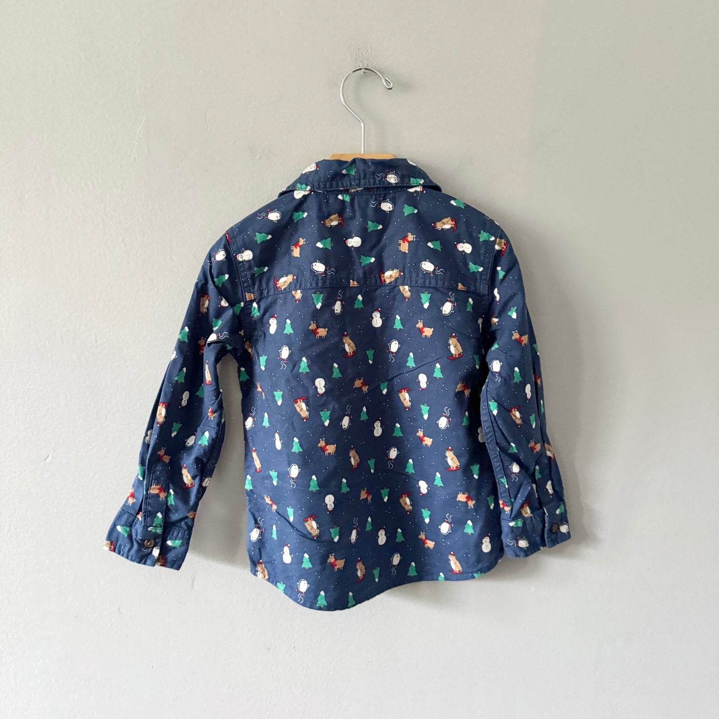 Joe Fresh / Navy holiday shirt / 4Y