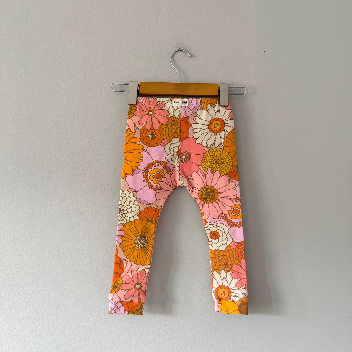 Willbird / Leggings, Flower power print / 2T