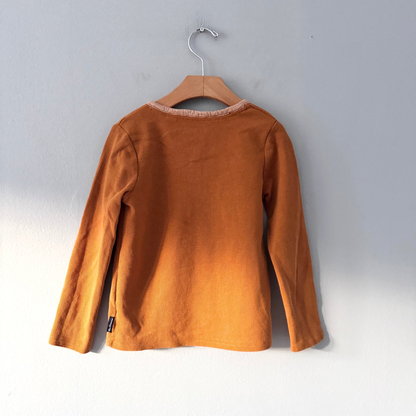 Ben Sherman / Brown waffle long sleeve top / 6Y