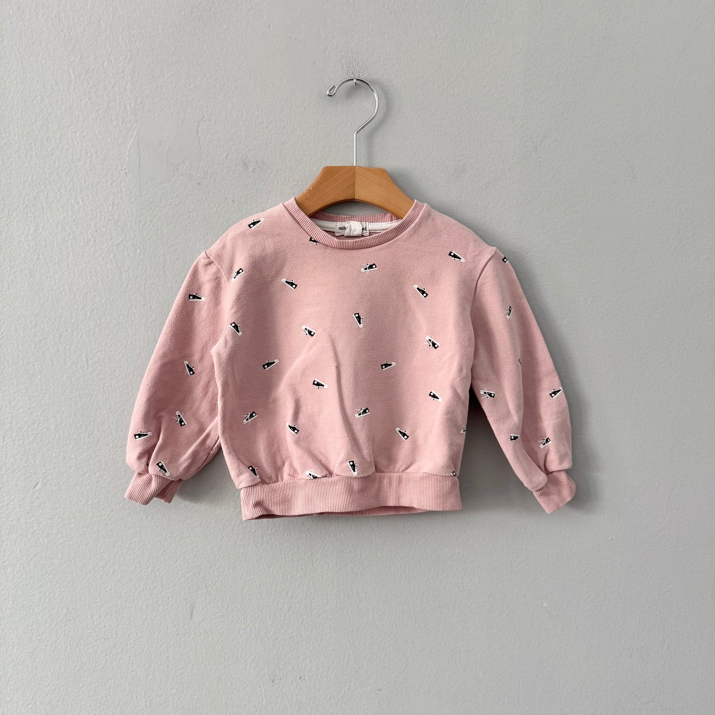 Miles the label / Pink x sneaker sweatshirt / 18M