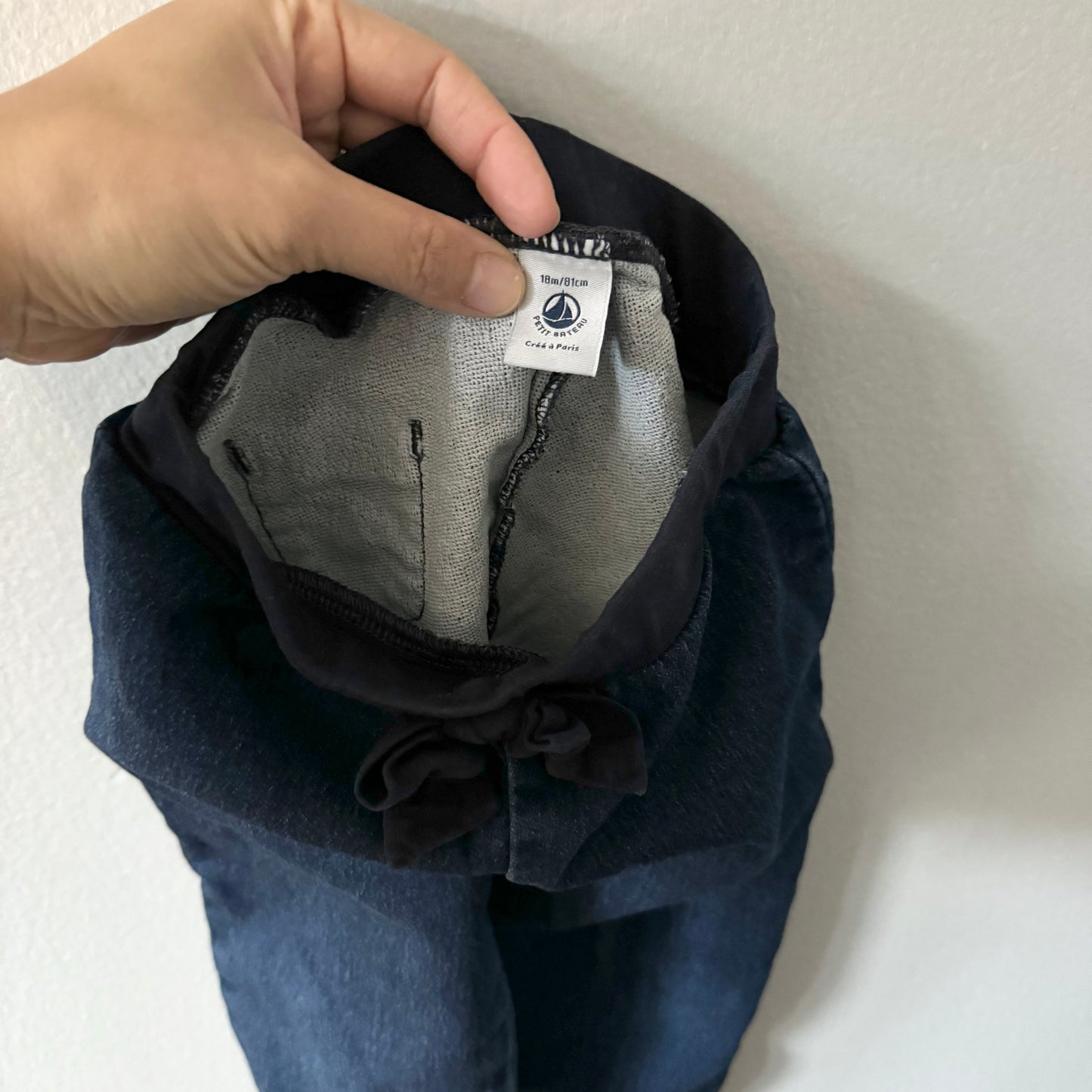Petit Bateau / Denim jogger pants / 18M