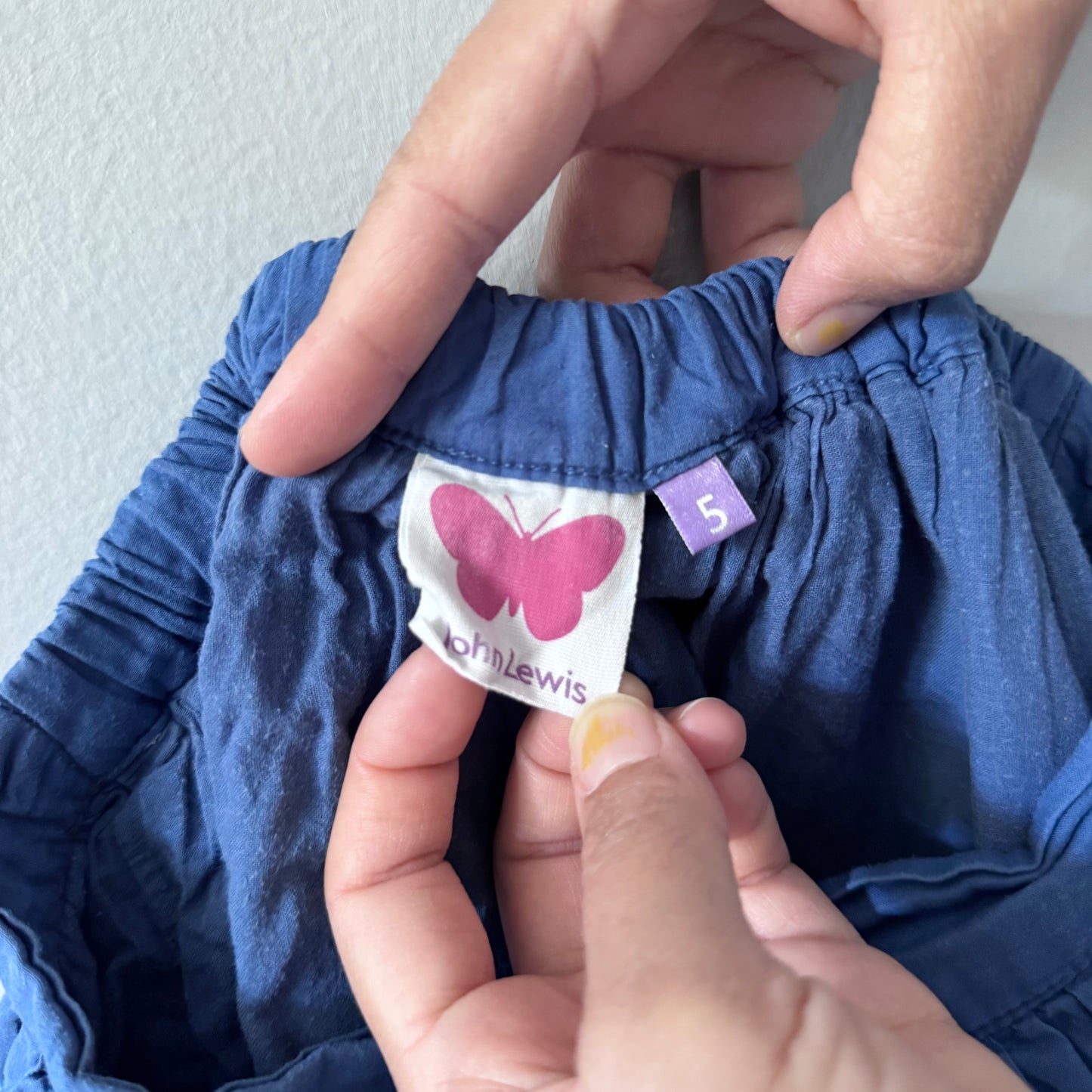 John Lewis / Blue x dog skirt / 5Y