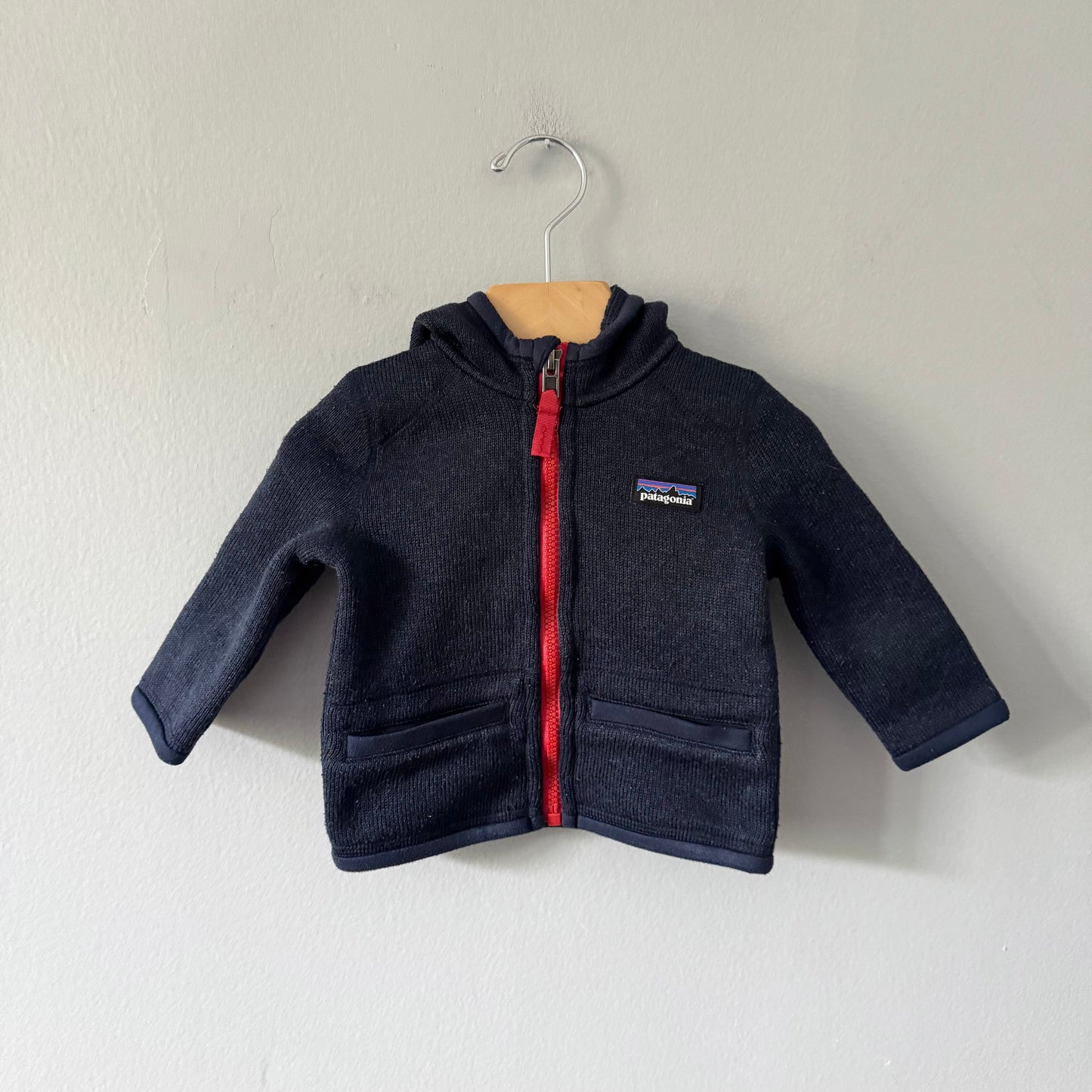 Patagonia / Navy sherpa jacket / 0-6M