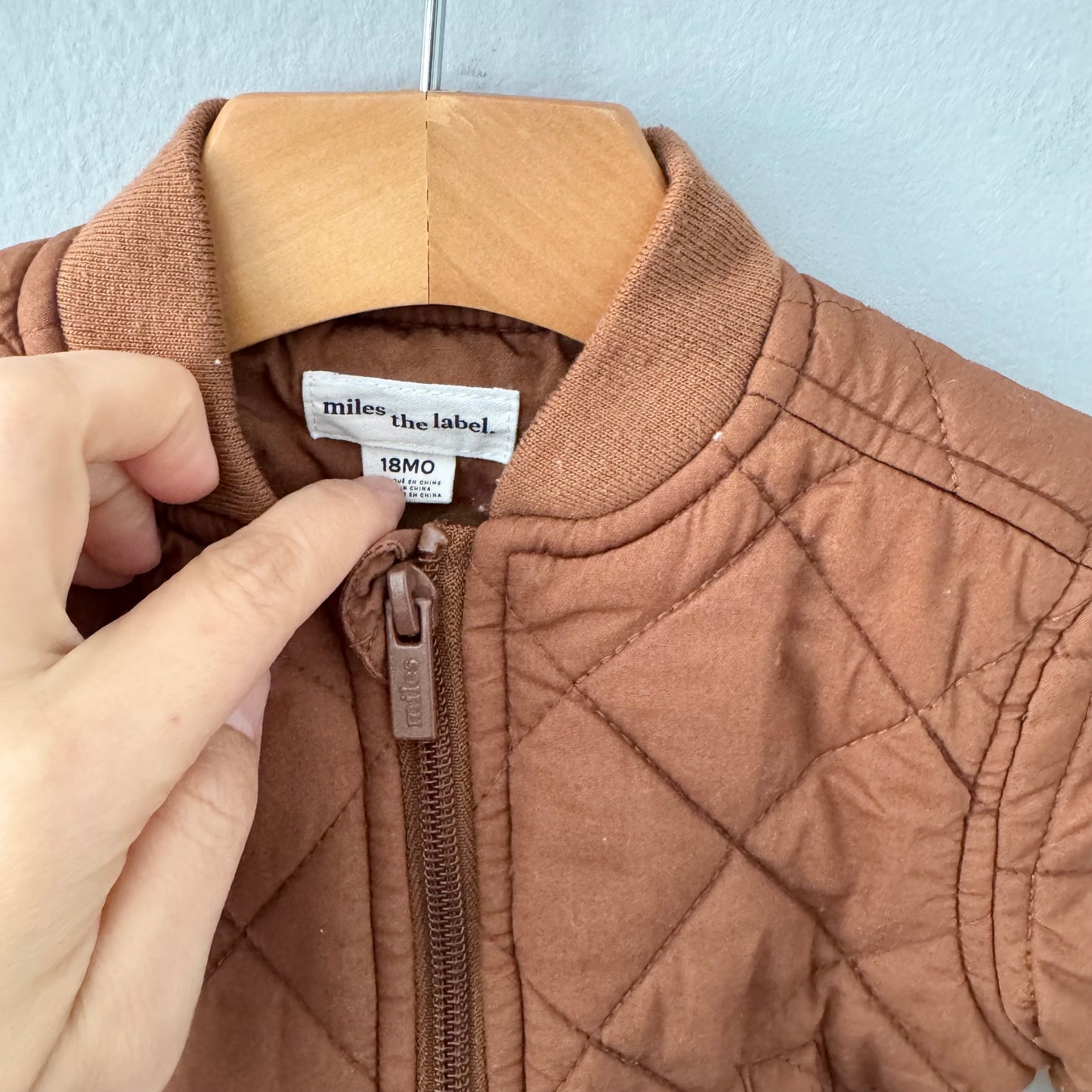 Miles the label / Brown quilted jacket / 18M