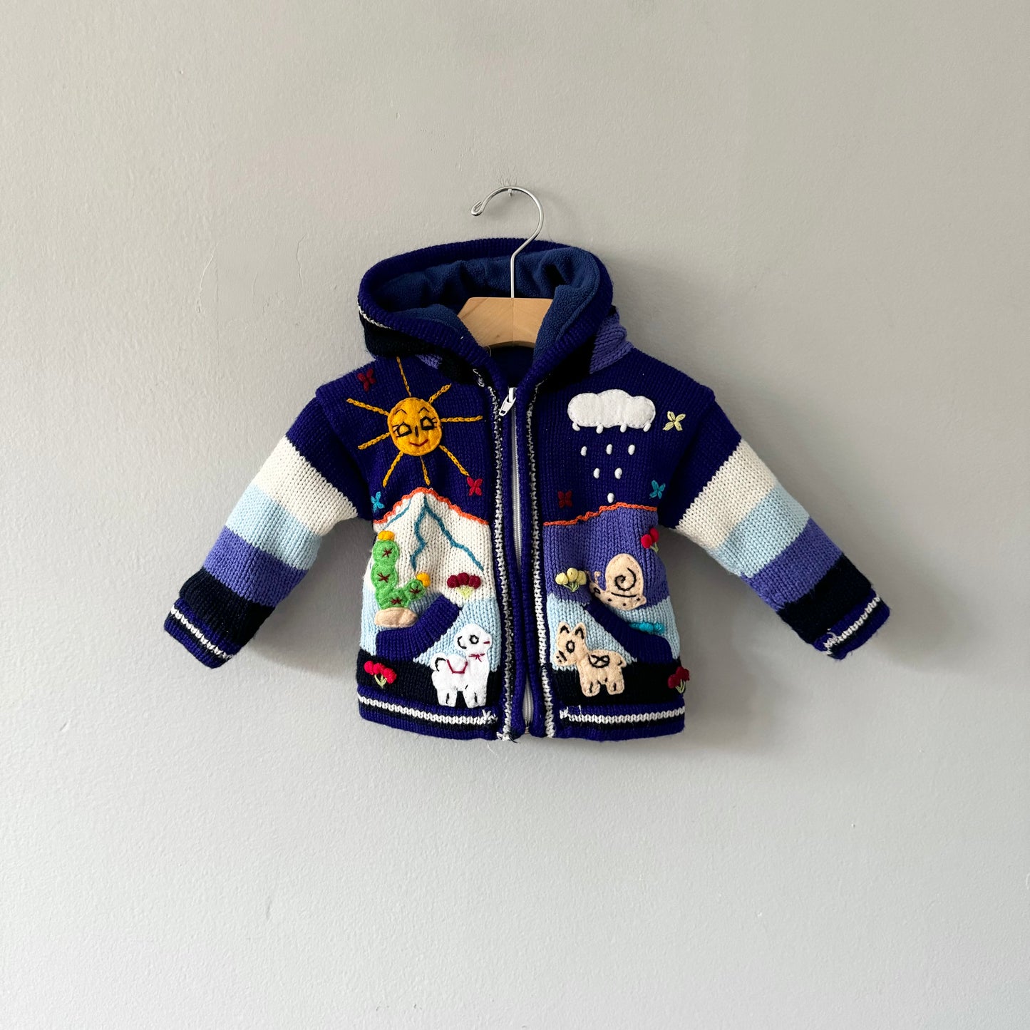 No brand / Peruvian zip up knit jacket / 6-12M