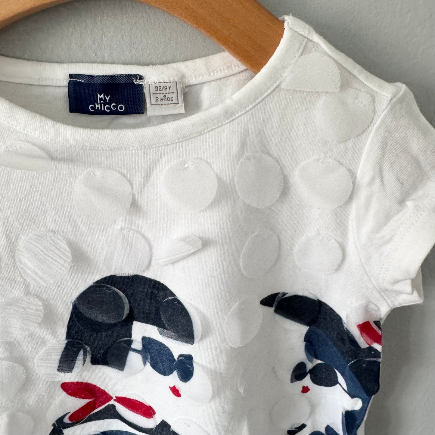 My Chicco / White short sleeve dress / 2Y