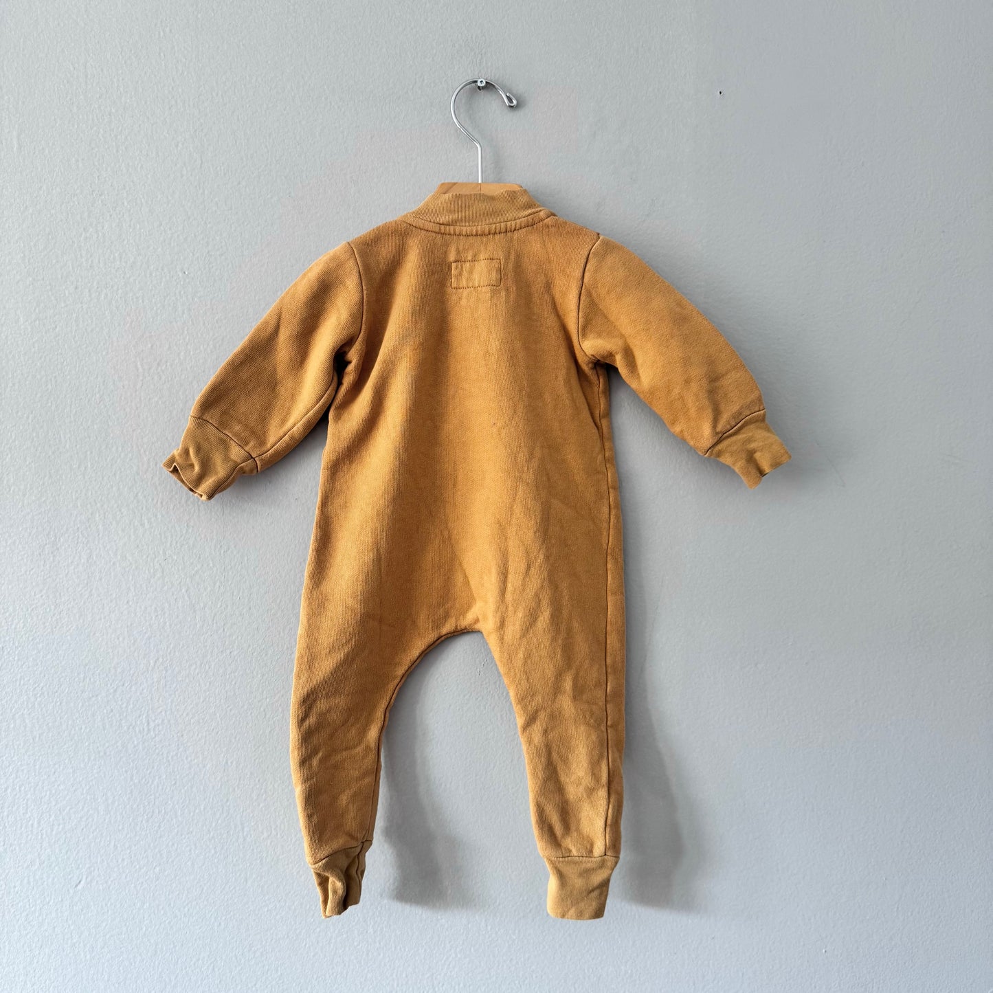 Mini mioche / Combinaison doublée polaire marron camel / 0-3M