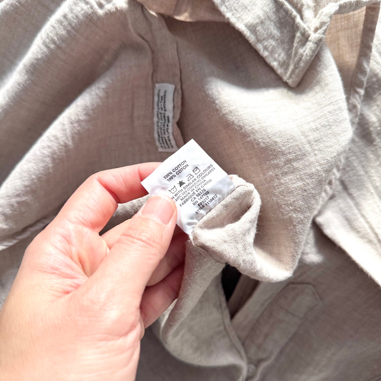 Frank and Oak / Beige flannel shirt / Men M