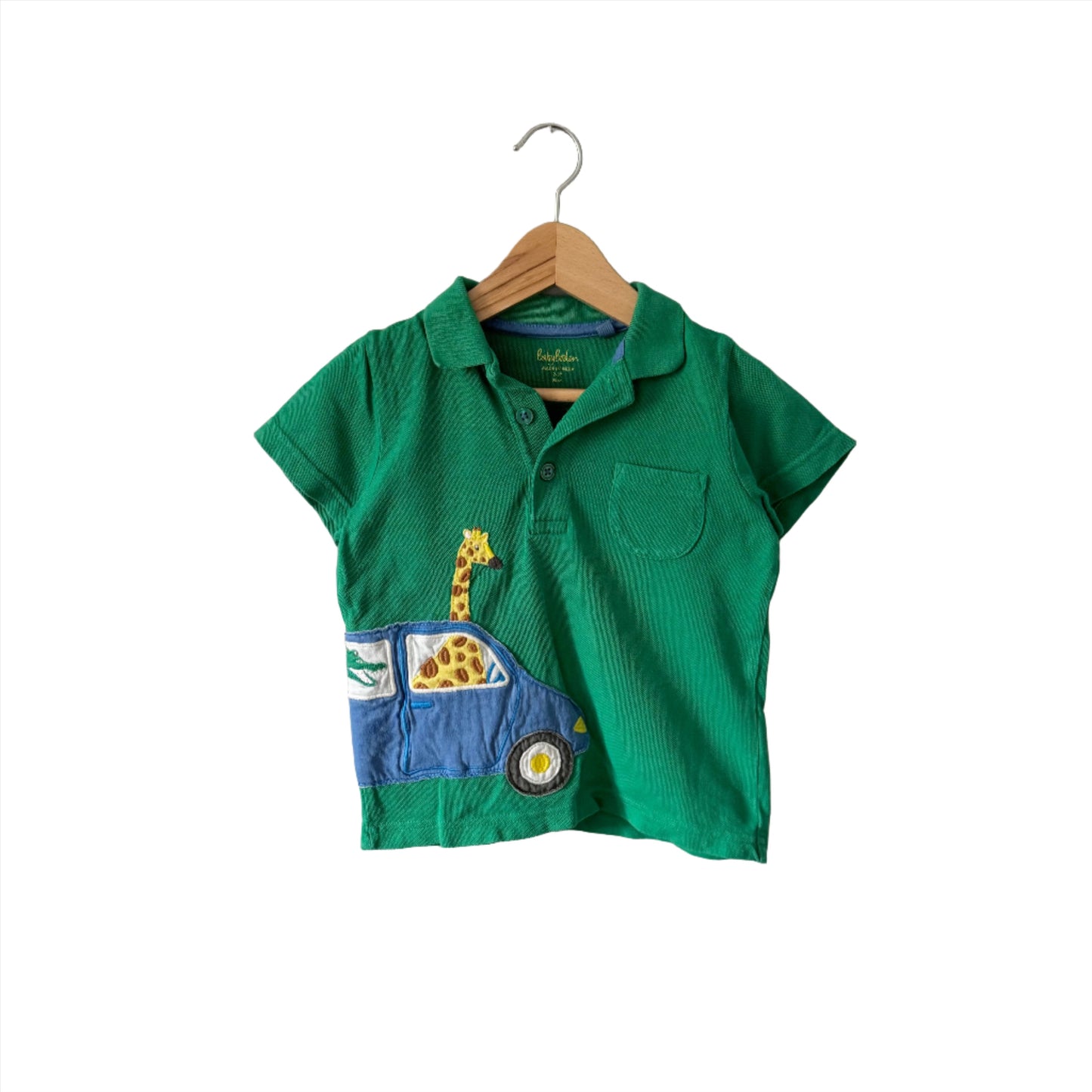 Mini Boden / Green polo shirt / 2-3Y