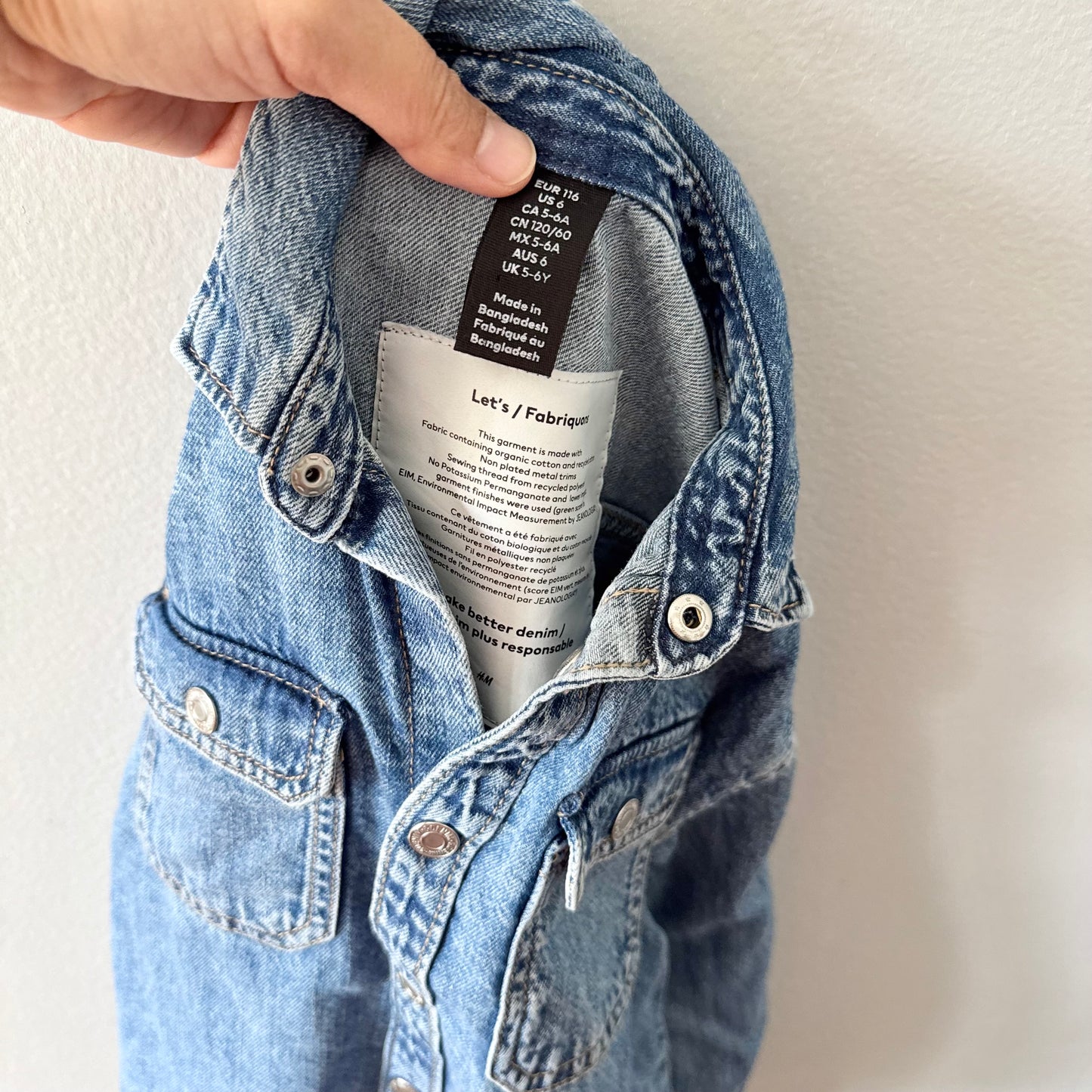 H&M / Thin denim jacket / 5-6Y