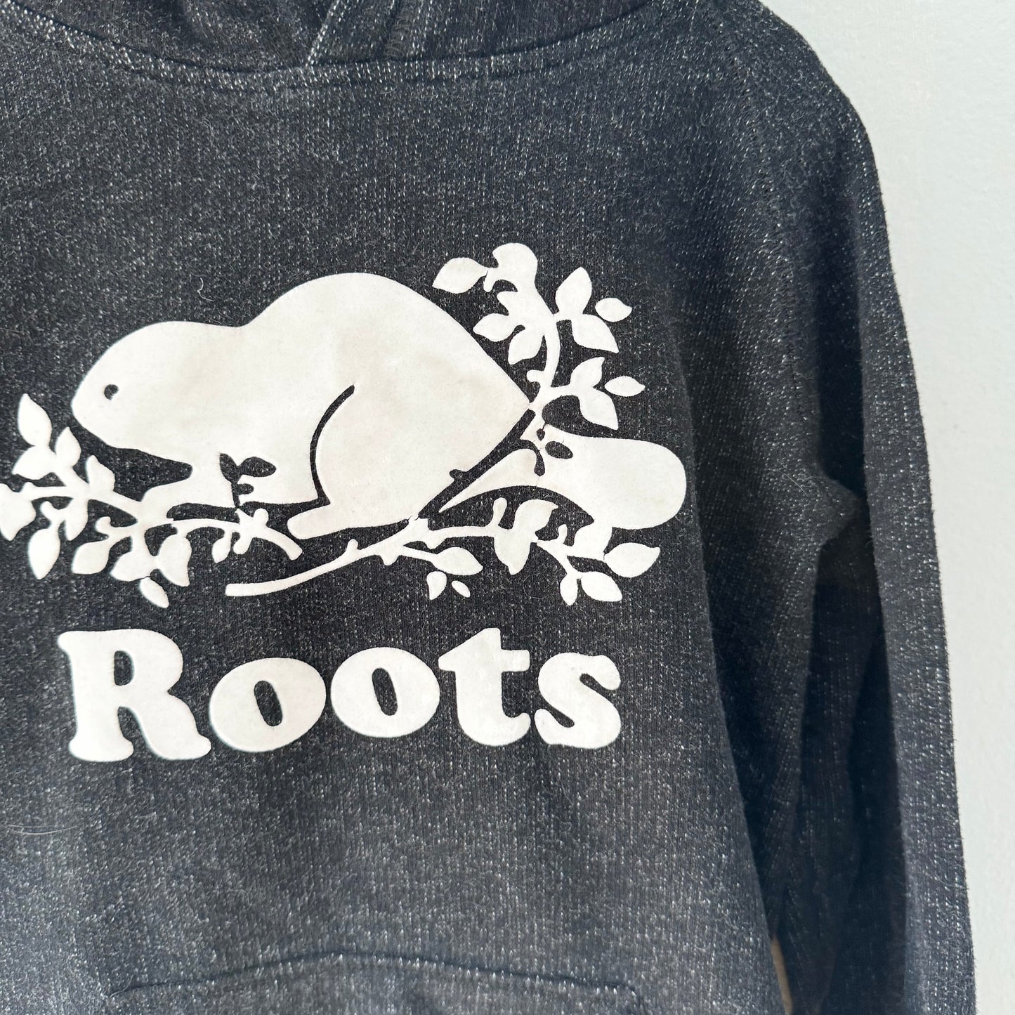 Roots / Black salt and pepper hoodie / 11-12Y