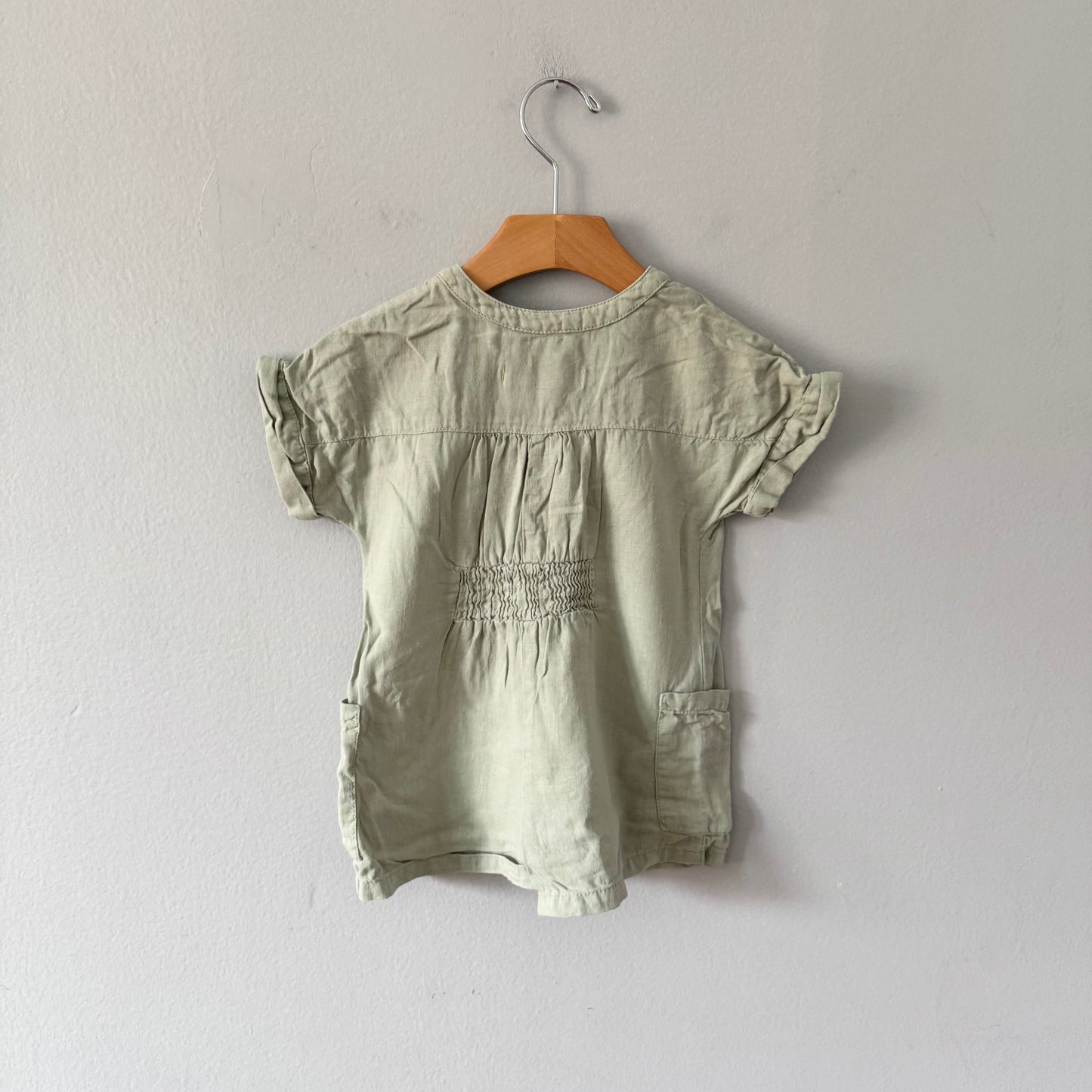 Zara / Smokey green jumpsuit / 12-18M