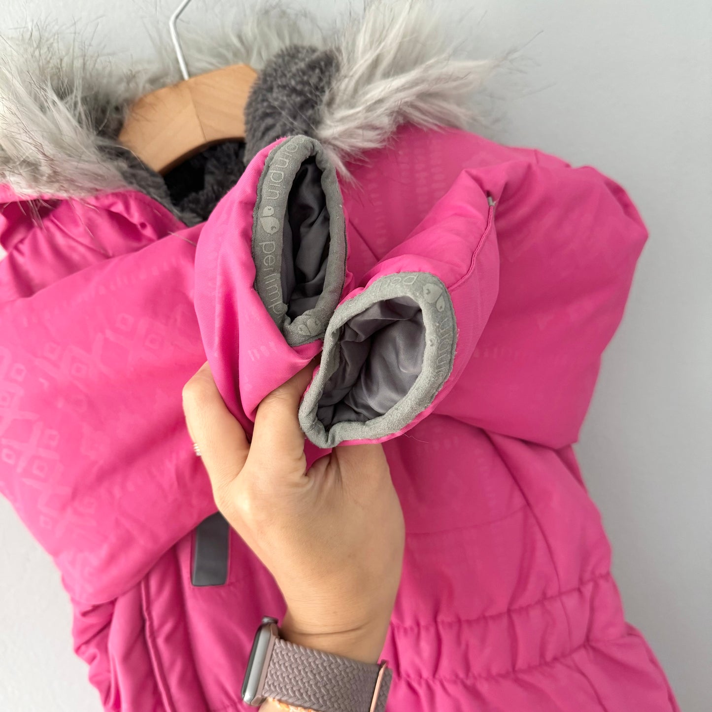 Perlim pinpin / Pink snowsuit / 18M