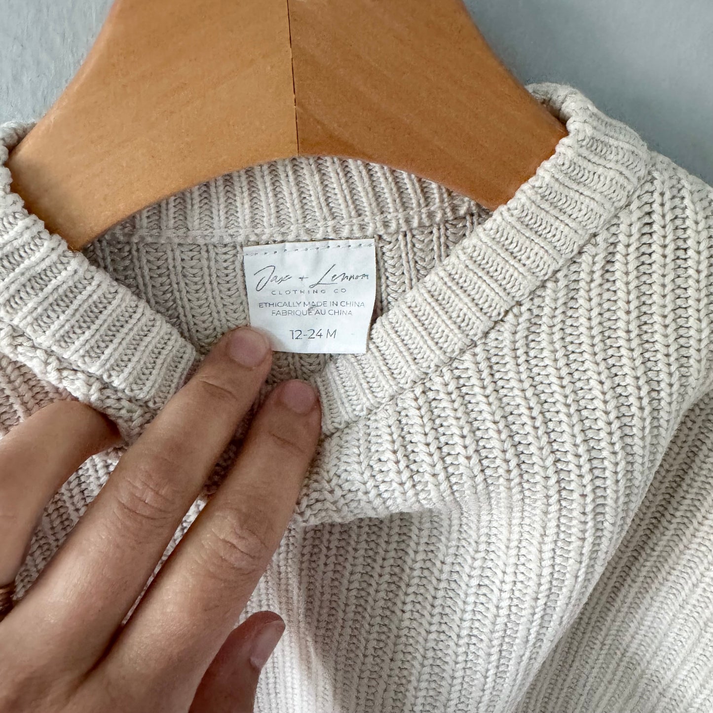 Jax & Lennon / Ribbed knit pullover / 12-24M