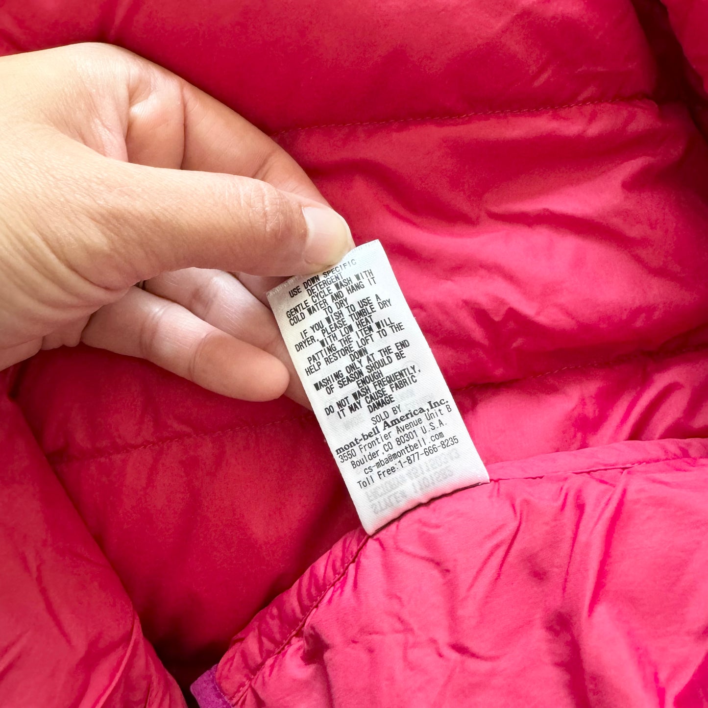 Montbell / Purple puffer jacket / 8Y(130cm)