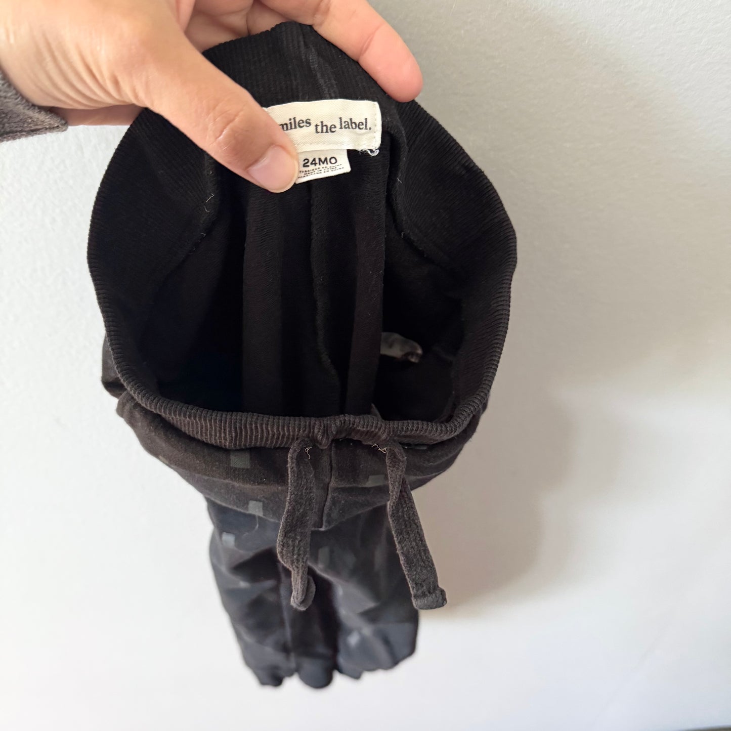 Miles the label / Black x square sweatpants / 24M