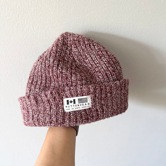 Mutton Head	/ Burgundy beanie / Women one size