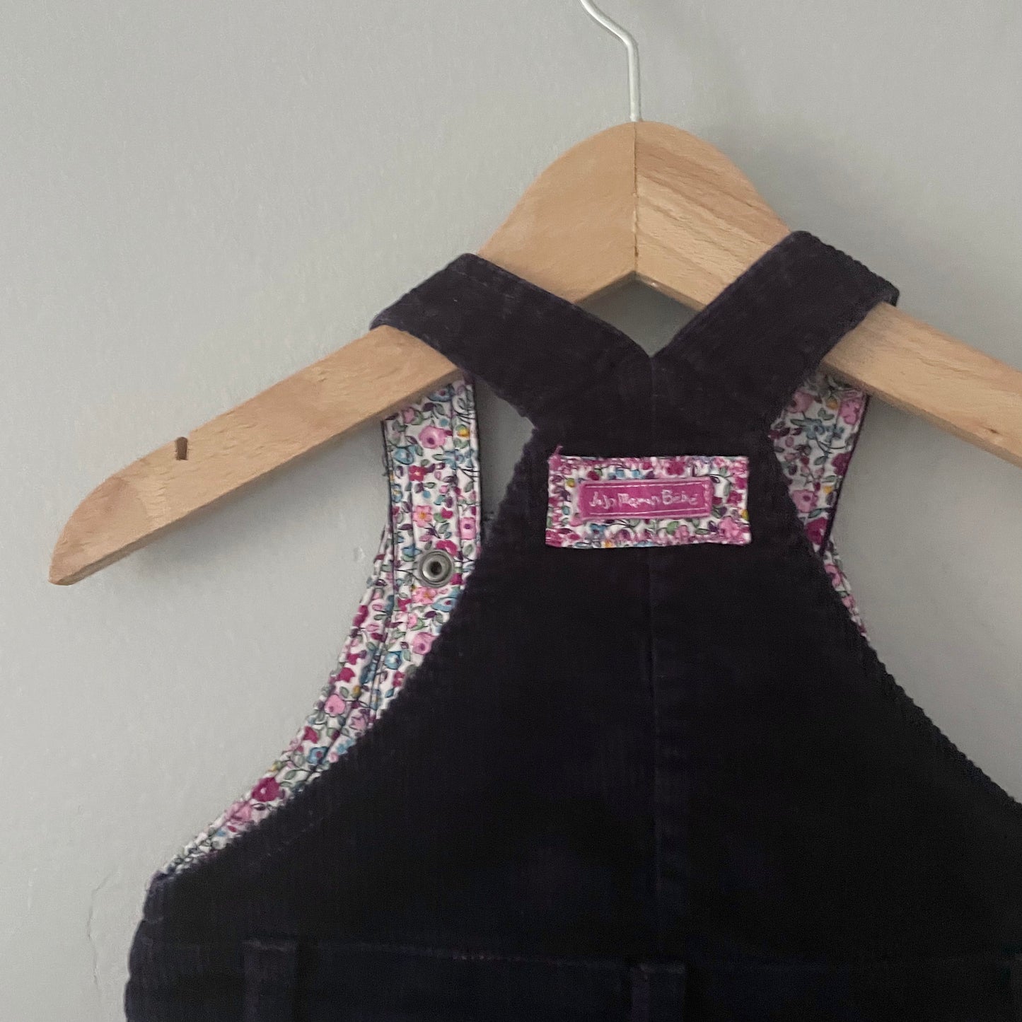 Jojo maman bebe / Dark purple corduroy overall skirt / 6-12M