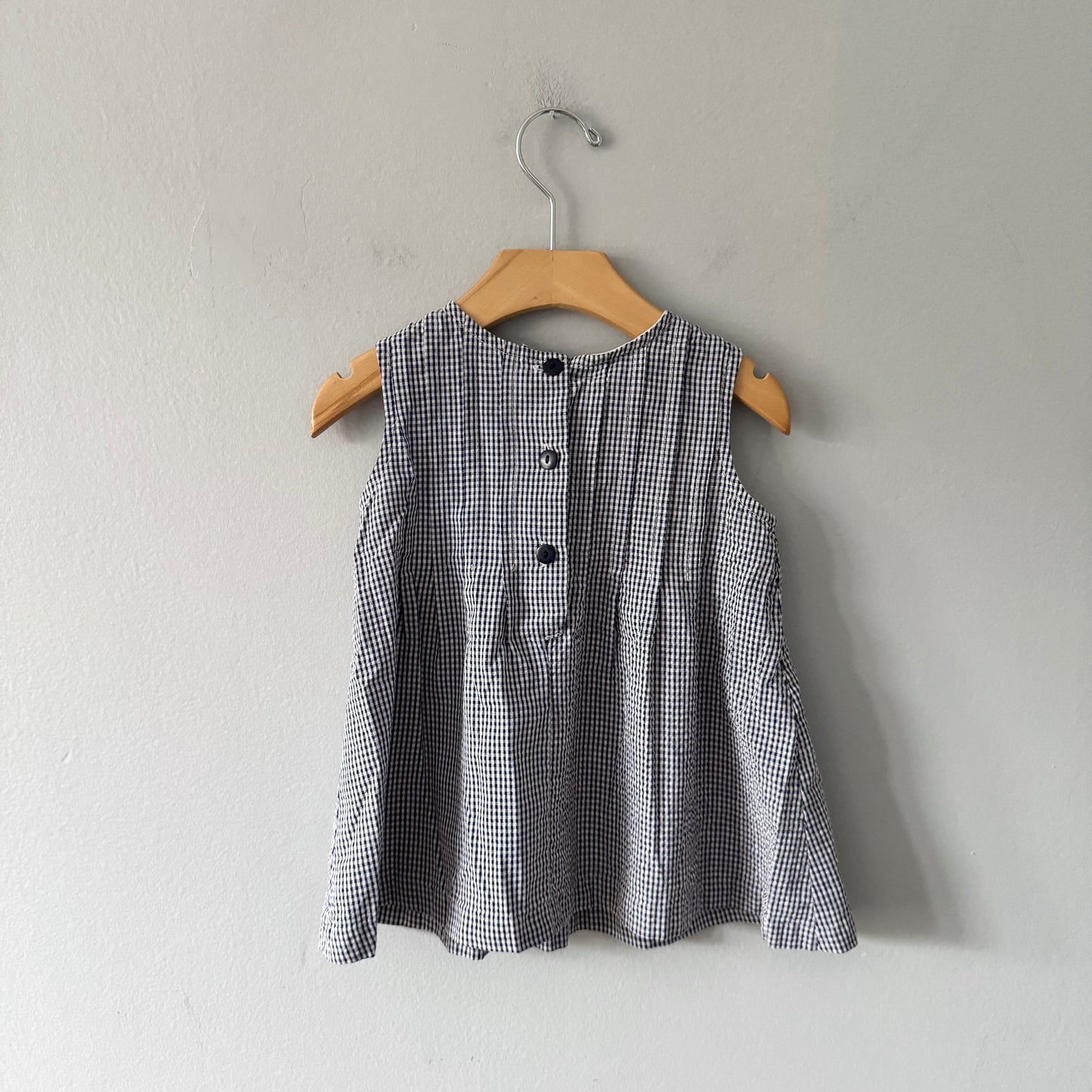 Vintage / Copper Key gingham dress / 2T