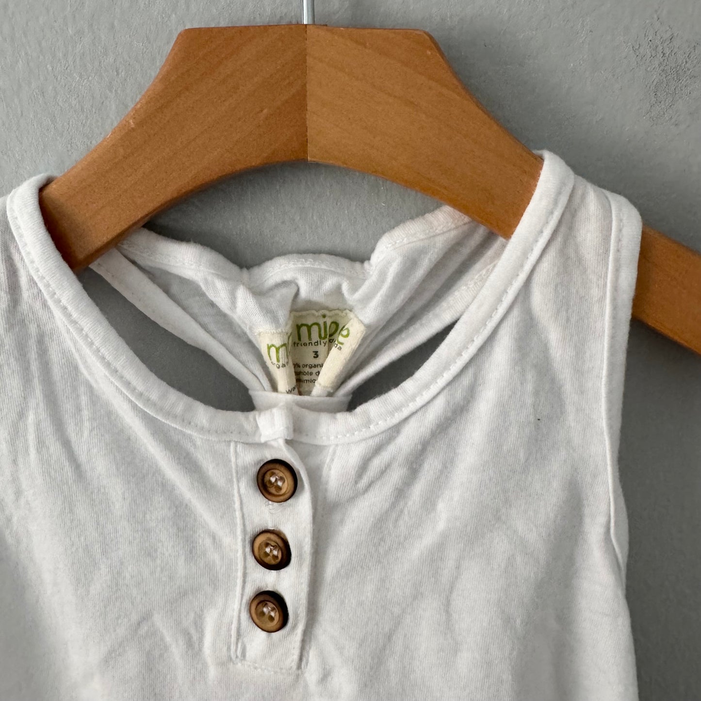 Mini Mioche / White tank dress / 3Y