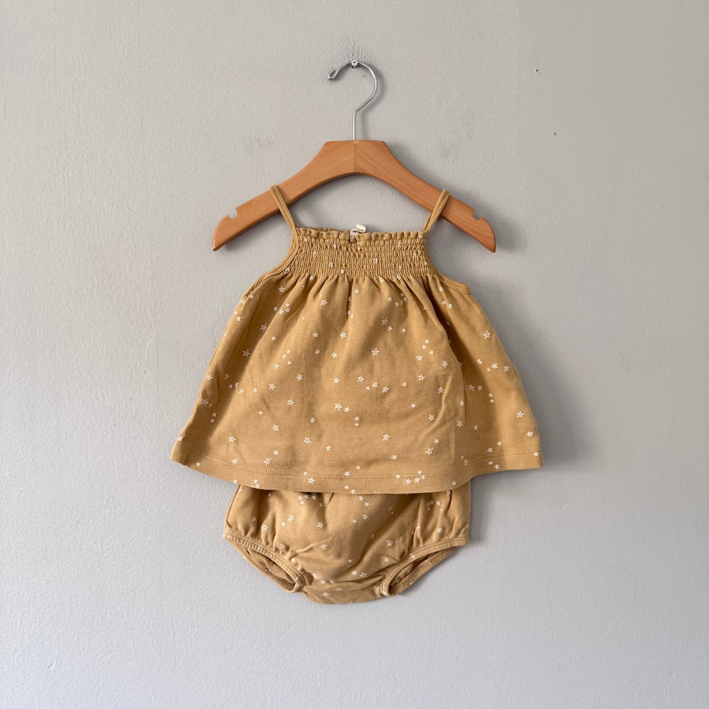 Quincy Mae / Mustard x star cami & bloomer set / 2-3Y