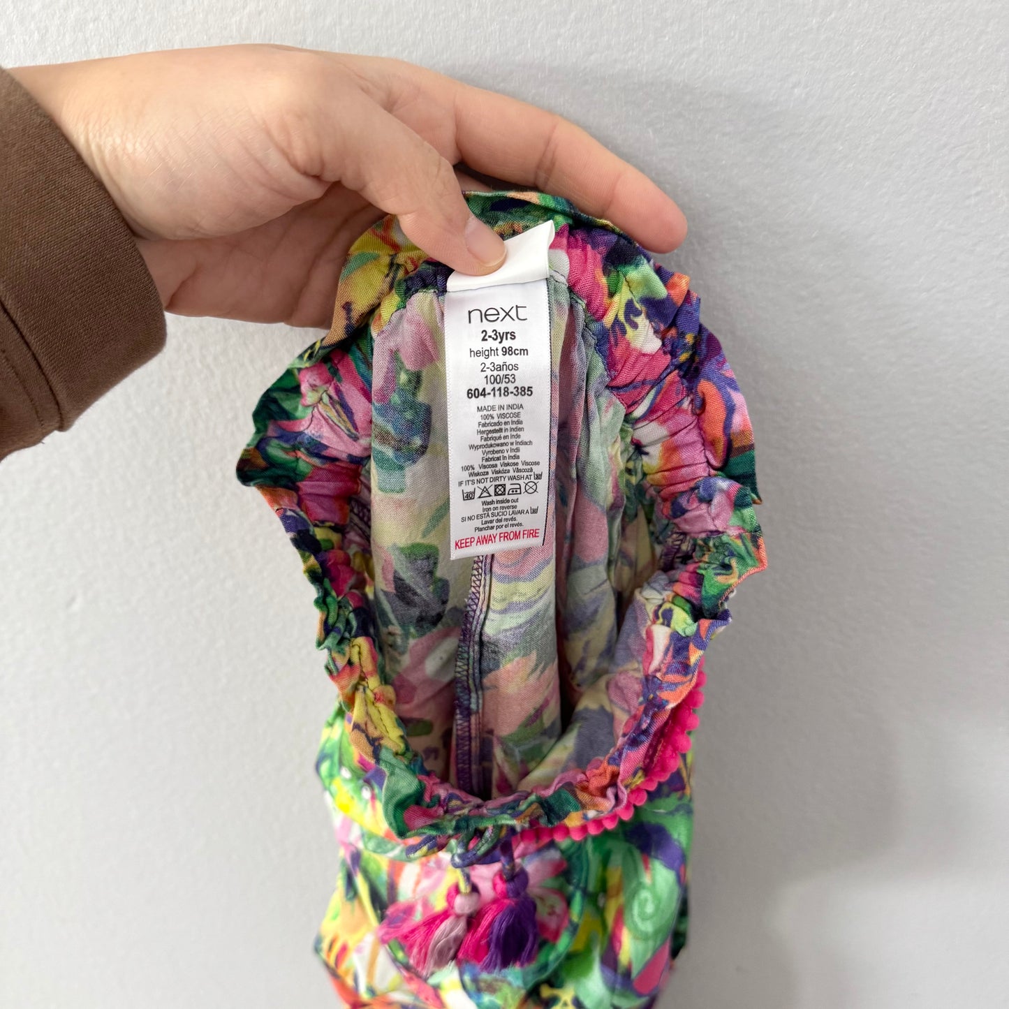 Next / Exotic animals and trees viscose pants / 2-3Y