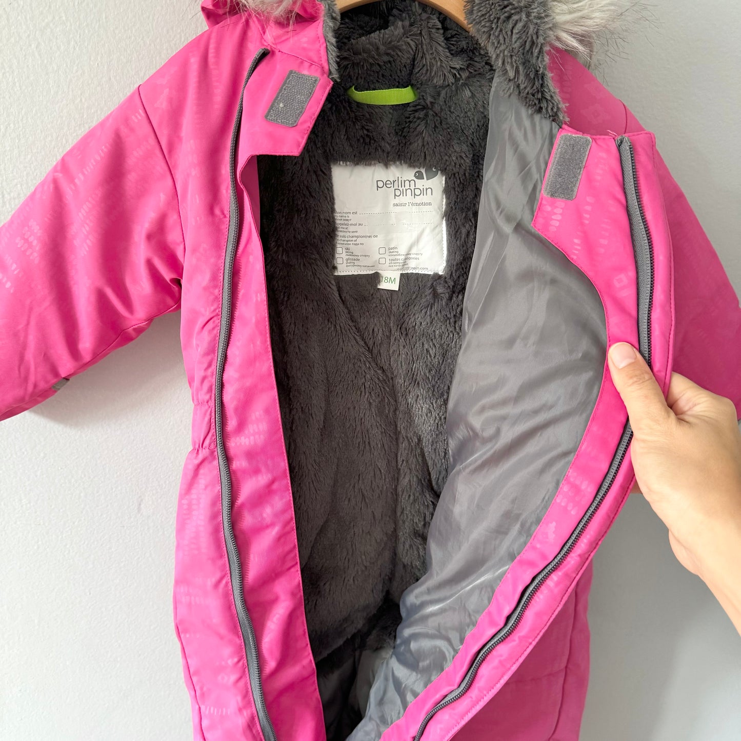 Perlim pinpin / Pink snowsuit / 18M