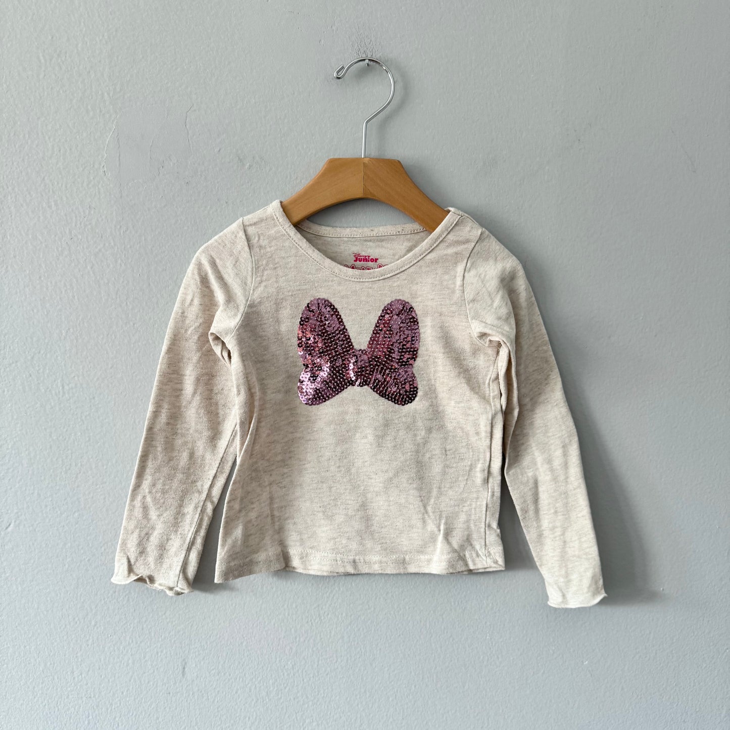 Disney / Minnie bow sparkly long sleeve / 3T