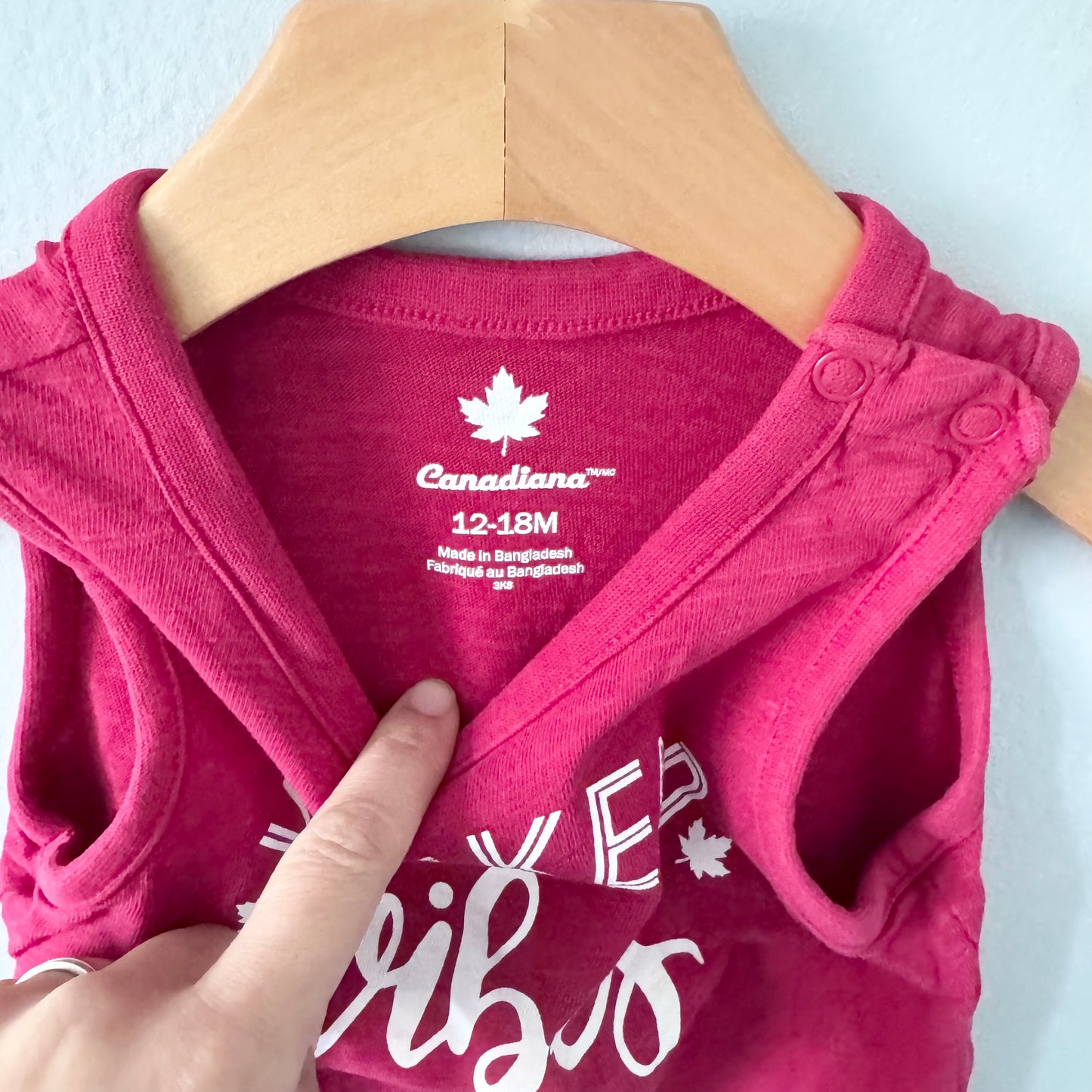 Canadiana / Red Weekend Vibes romper / 12-18M