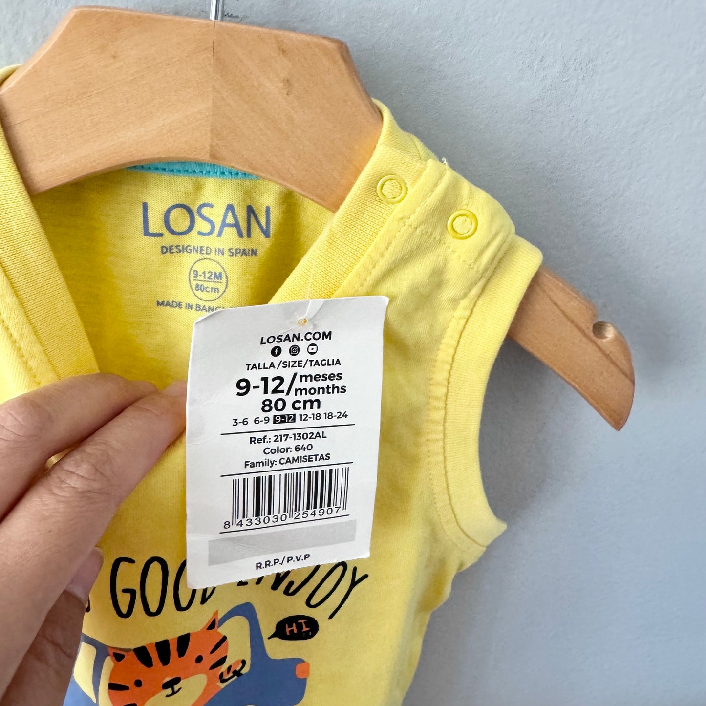 Losan / Yellow tank top / 9-12M - New with tag