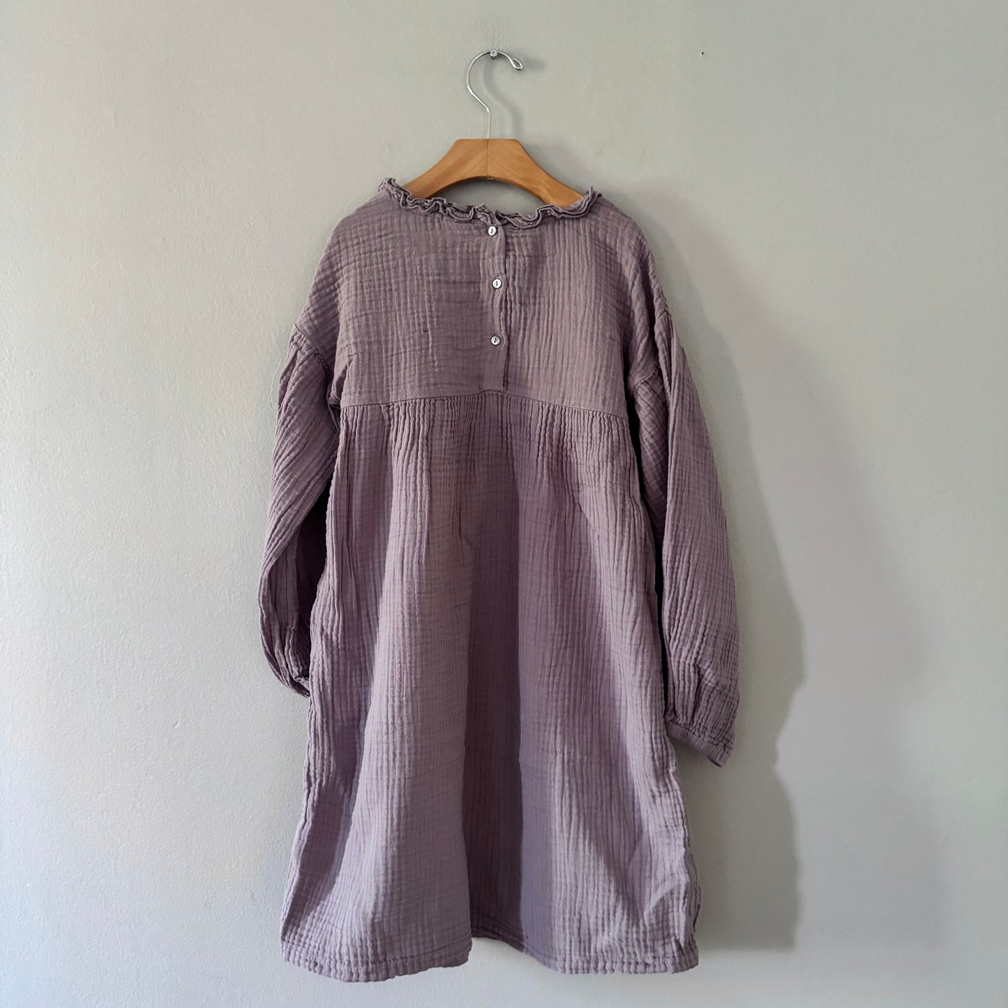 H&M / Purple muslin dress / 8-9Y
